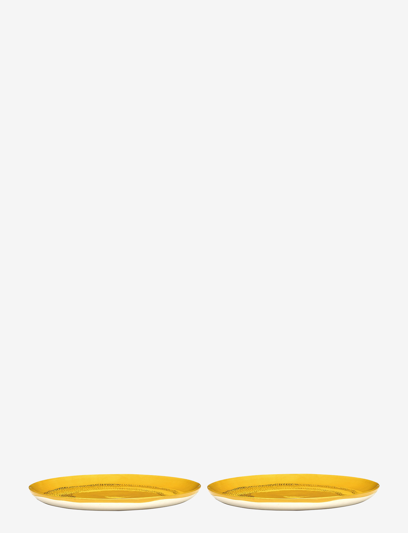 Serax - PLATE L YELLOW-DOTS BLACK FEAST BY OTTOLENGHI SET/2 - nach preis einkaufen - yellow - 1