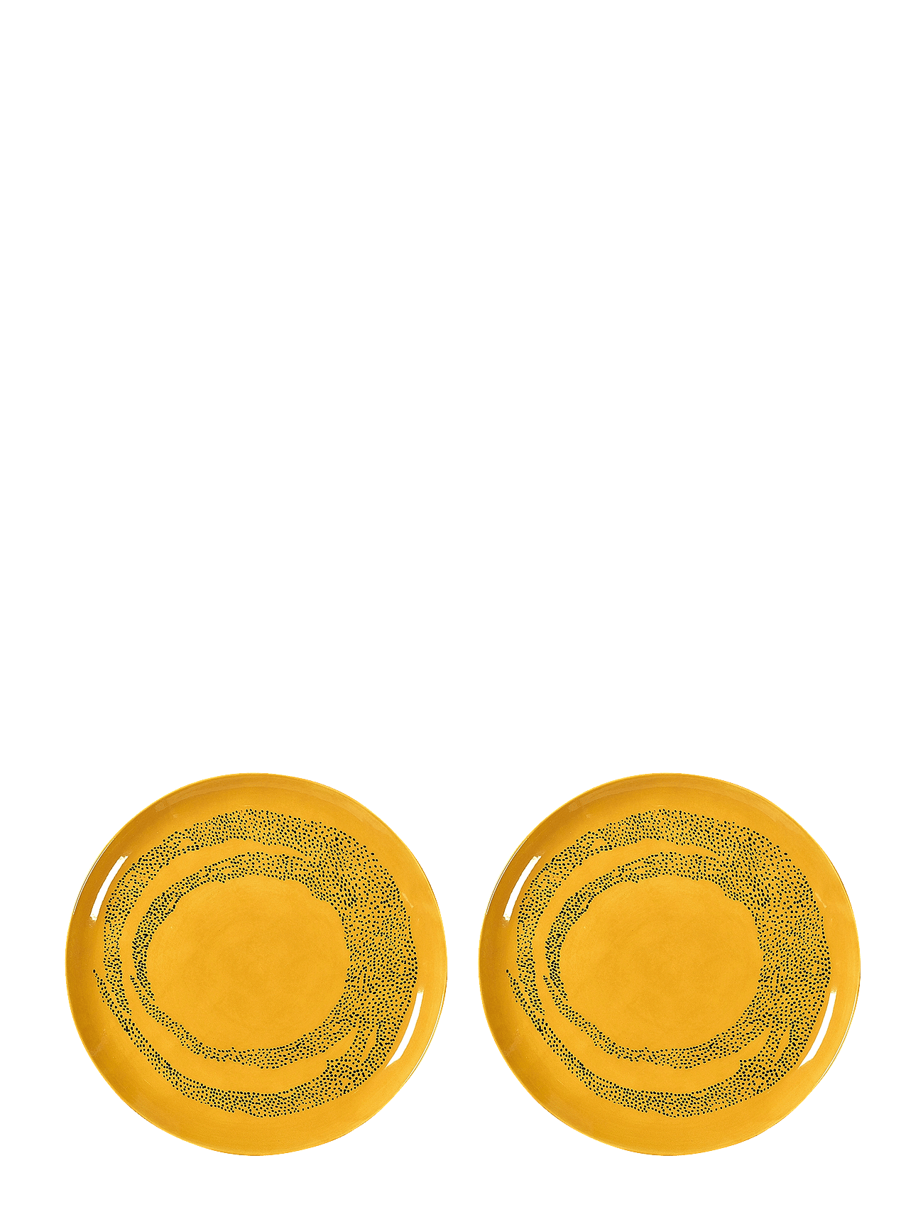 Serax | Plate L Yellow-Dots Black Feast By Ottolenghi Set/2 | Ø 26.5 CM