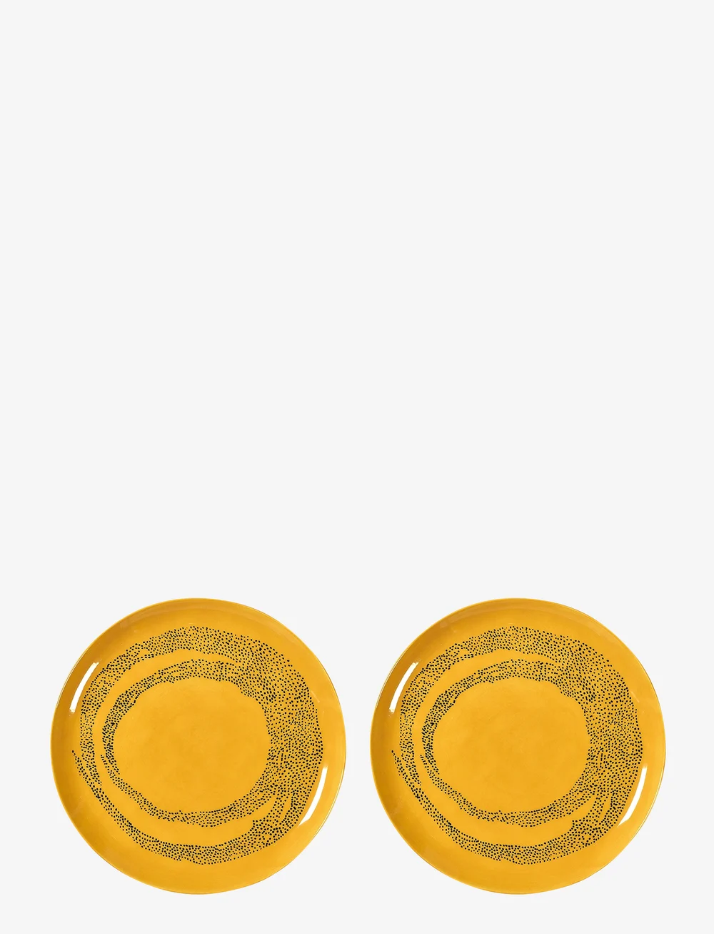Serax - PLATE L YELLOW-DOTS BLACK FEAST BY OTTOLENGHI SET/2 - nach preis einkaufen - yellow - 0