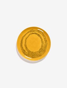 PLATE L YELLOW-DOTS BLACK FEAST BY OTTOLENGHI SET/2, Serax