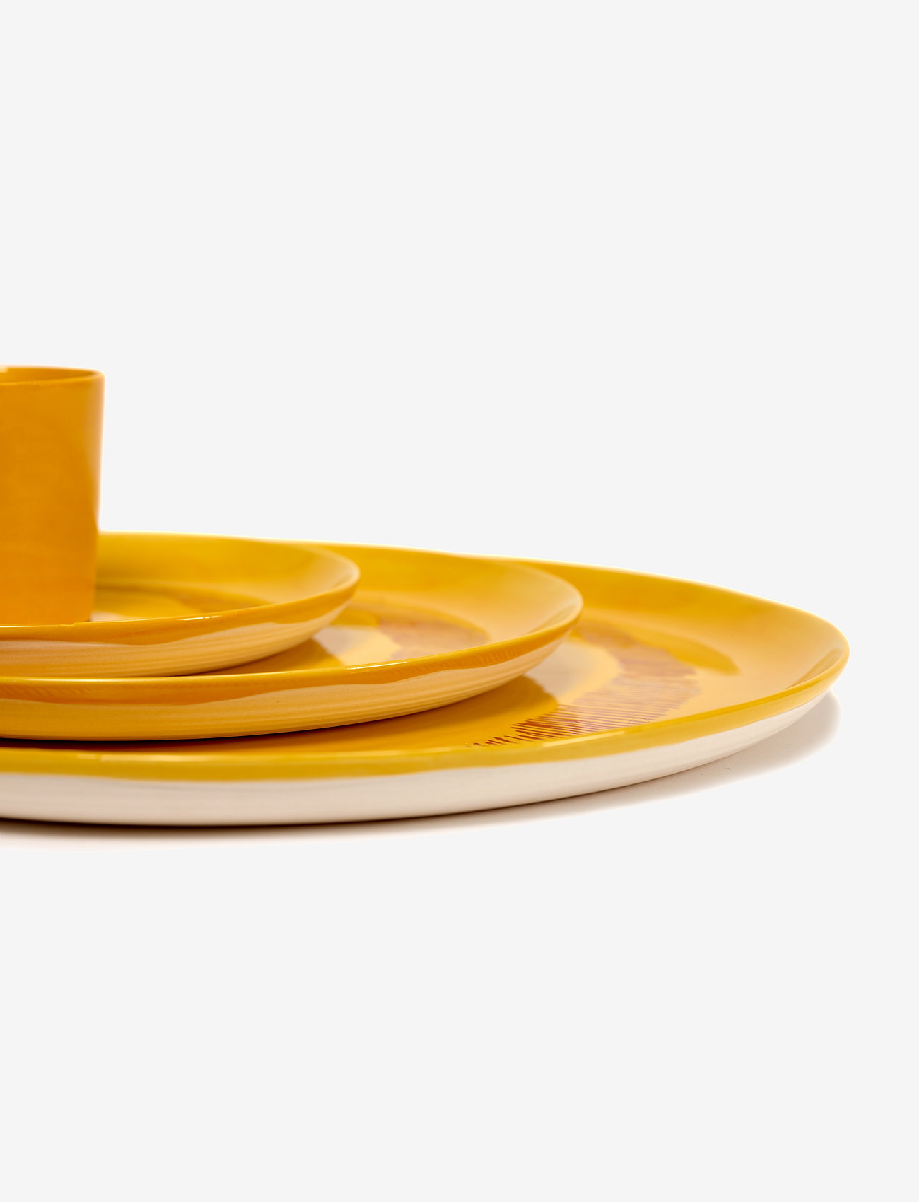 Serax - SERVING PLATE YELLOW STRIPES RED FEAST - servierplatten - yellow - 5