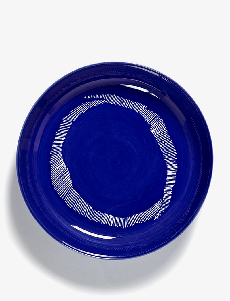 Serax - PLATE HIGH DARK BLUE-STRIPES WHITE FEAST BY OTTOLENGHI SET/2 - tiefe teller - blue - 2