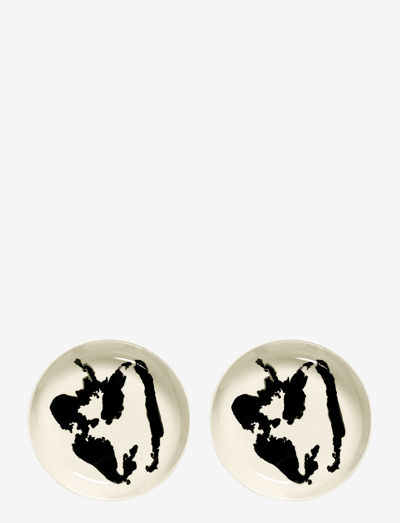 Serax - PLATE HIGH WHITE PEPPER BLACK FEAST BY OTTOLENGHI SET/2 - nach preis einkaufen - white - 1