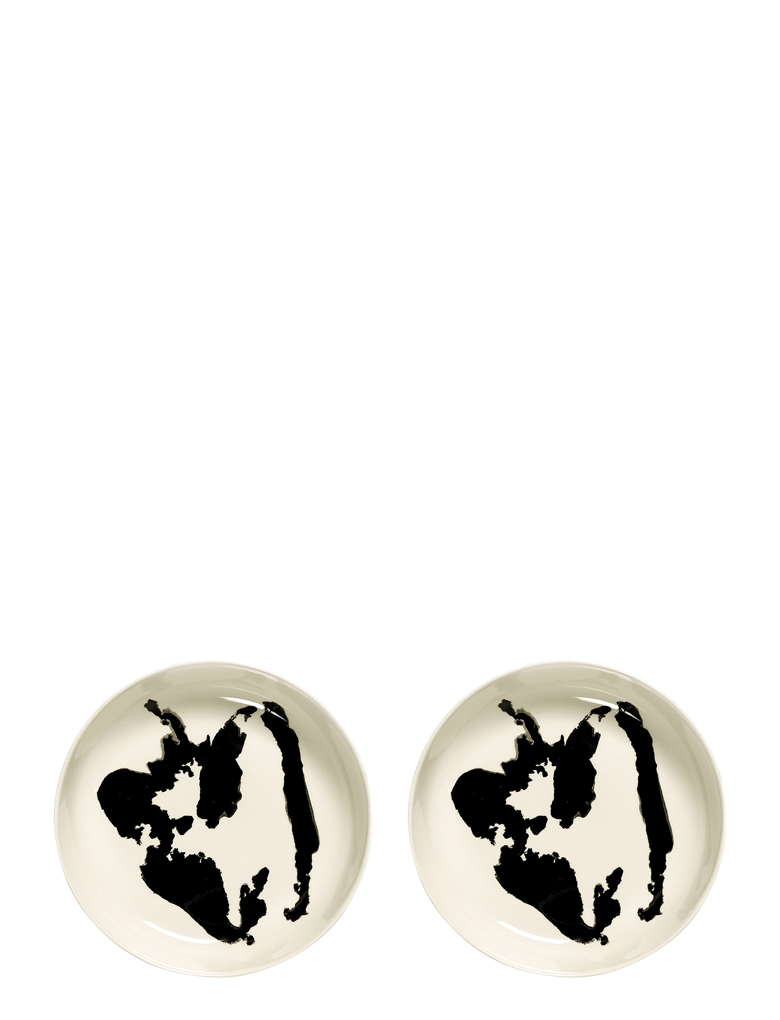 Serax - PLATE HIGH WHITE PEPPER BLACK FEAST BY OTTOLENGHI SET/2 - tiefe teller - white - 1