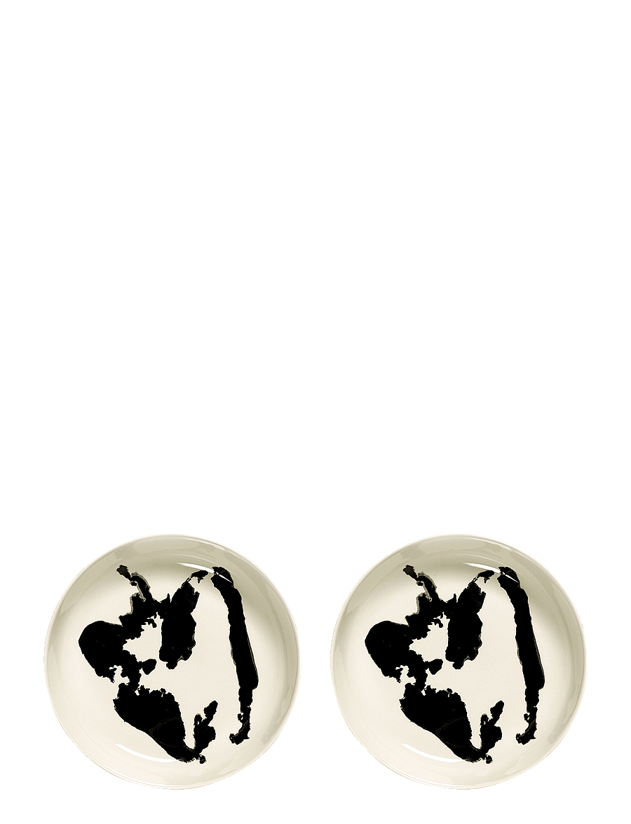 Serax - PLATE HIGH WHITE PEPPER BLACK FEAST BY OTTOLENGHI SET/2 - tiefe teller - white - 1
