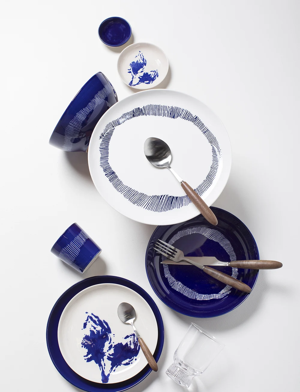 Serax - BOWL L DARK BLUE-STRIPES WHITE FEAST BY OTTOLENGHI SET/4 - versla eftir verði - blue - 3