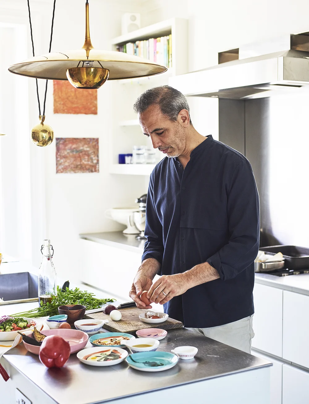 Serax - BOWL L DARK BLUE-STRIPES WHITE FEAST BY OTTOLENGHI SET/4 - versla eftir verði - blue - 4