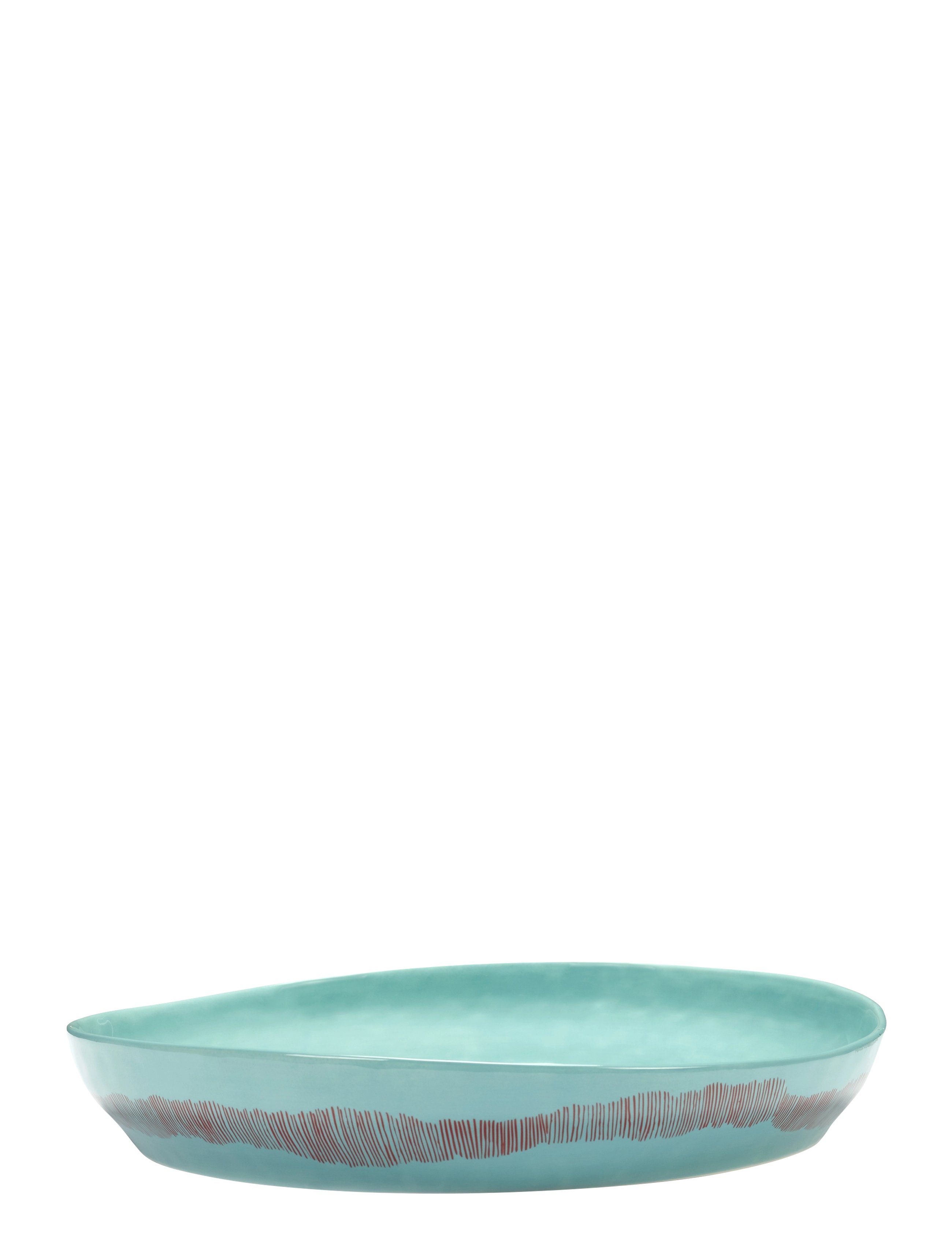 Serax Serving Bowl M Azure Stripes Red Feast, M, Bowls & Dishes, Blau - Bowls, Homeware