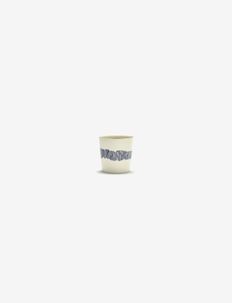 COFFEE CUP 25CL WHITE-STRIPES BLUE FEAST BY OTTOLENGHI SET/4, Serax