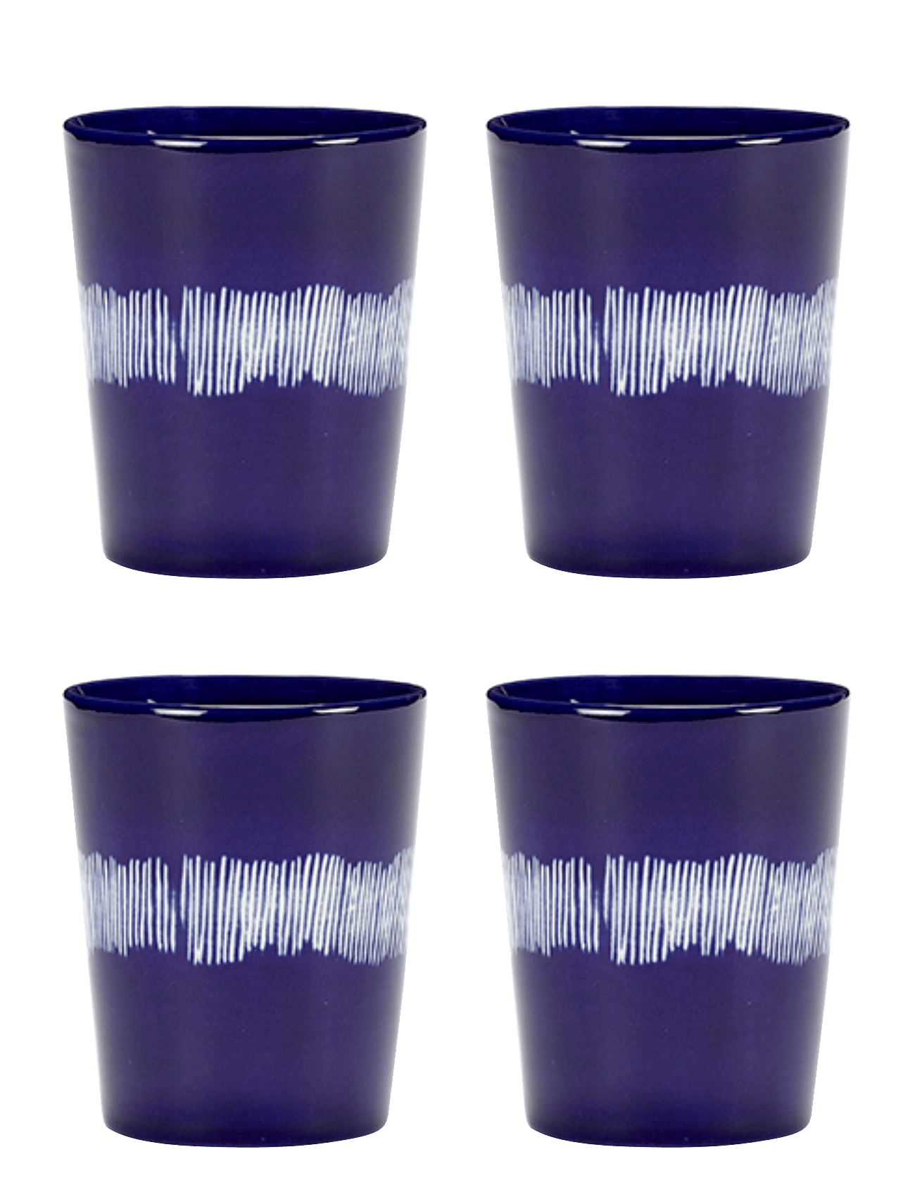 Serax | Tea Cup 33Cl Dark Blue-White Feast By Ottolenghi Set/4 | 33 CL