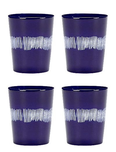Serax TEA CUP 33CL DARK BLUE-WHITE FEAST BY OTTOLENGHI SET/4 - Tassid ja kruusid - BLUE / blue