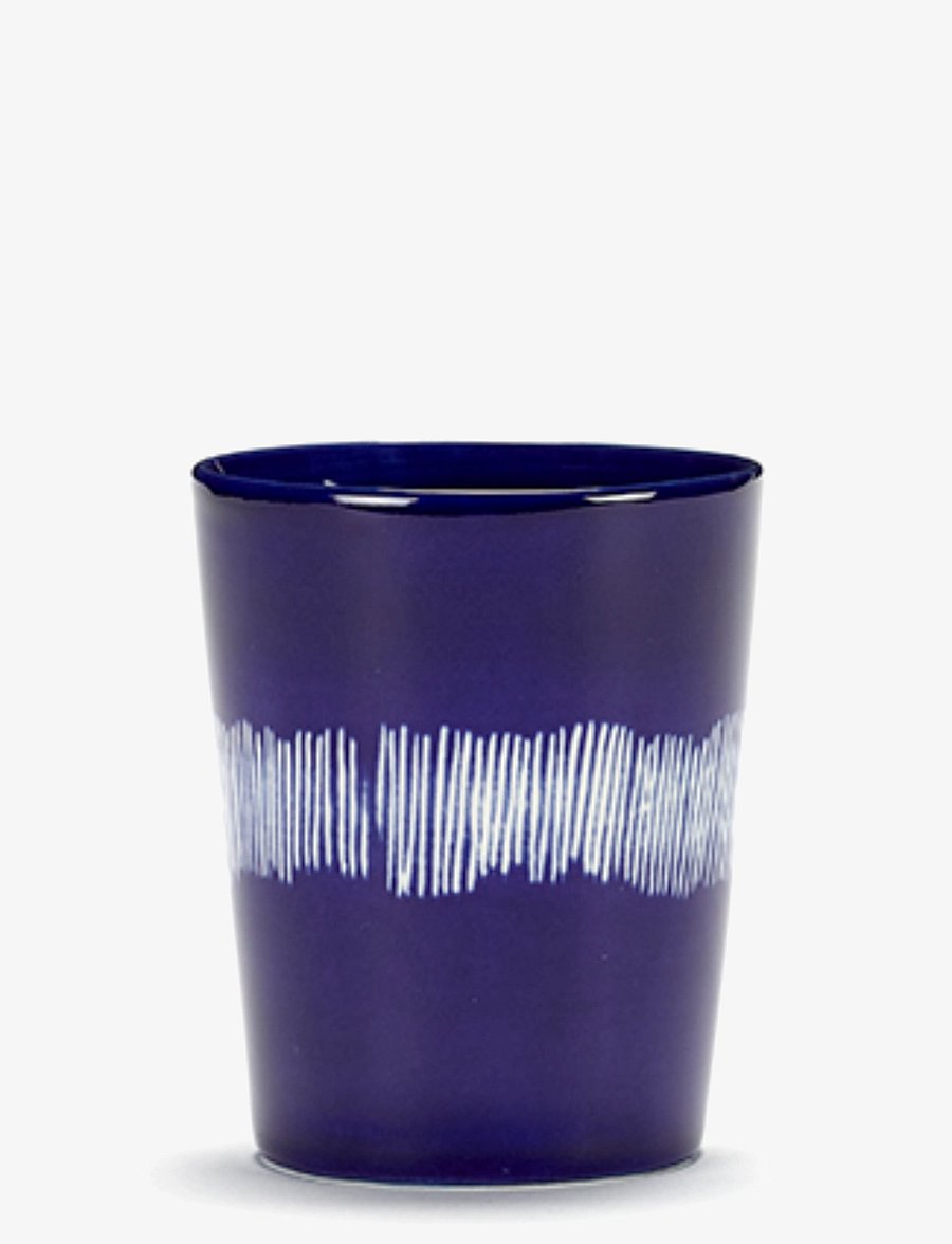 Serax - TEA CUP 33CL DARK BLUE-WHITE FEAST BY OTTOLENGHI SET/4 - teetassen - blue - 2