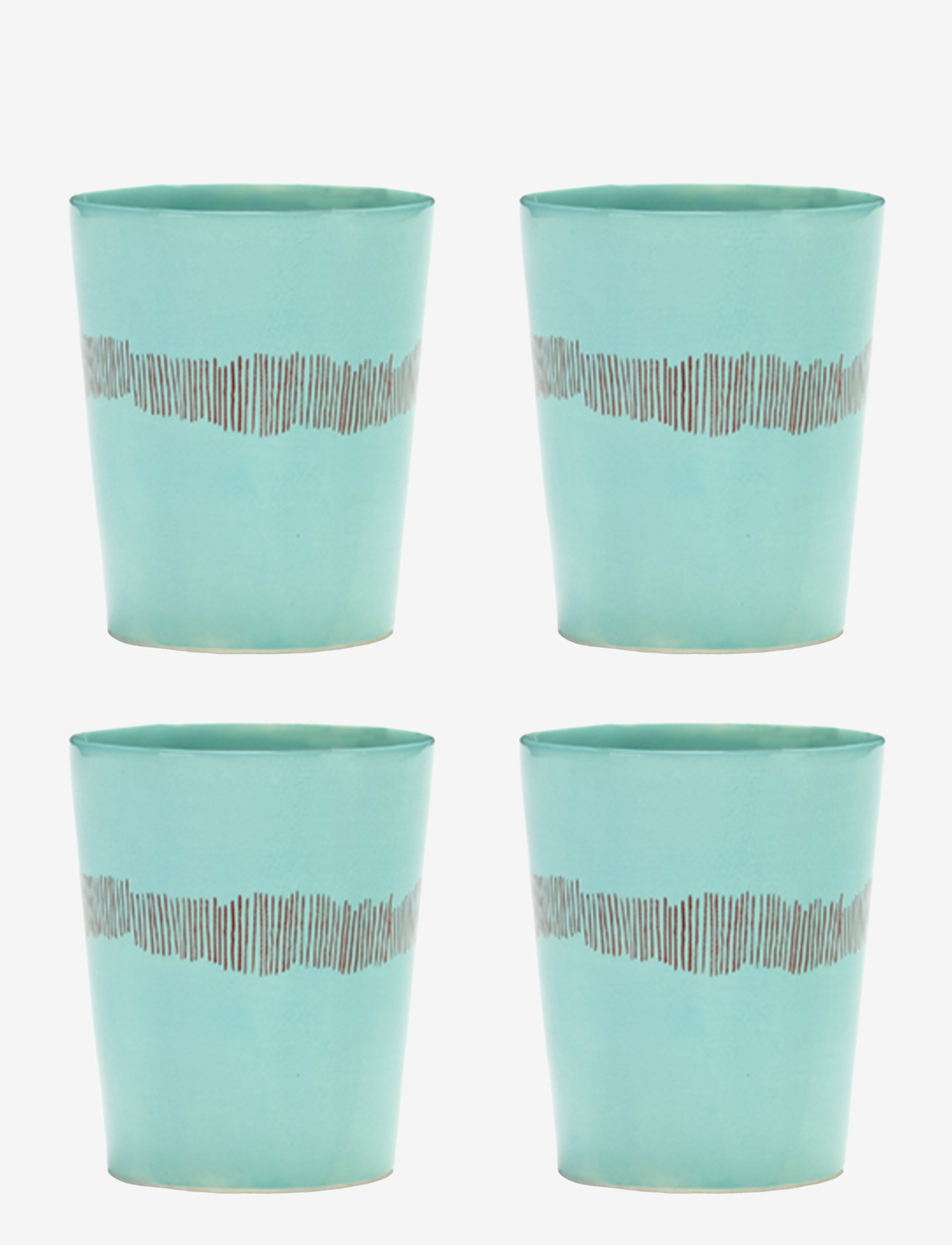 Serax - TEA CUP 33CL AZURE-STRIPES RED FEAST BY OTTOLENGHI SET/4 - nach preis einkaufen - blue - 0