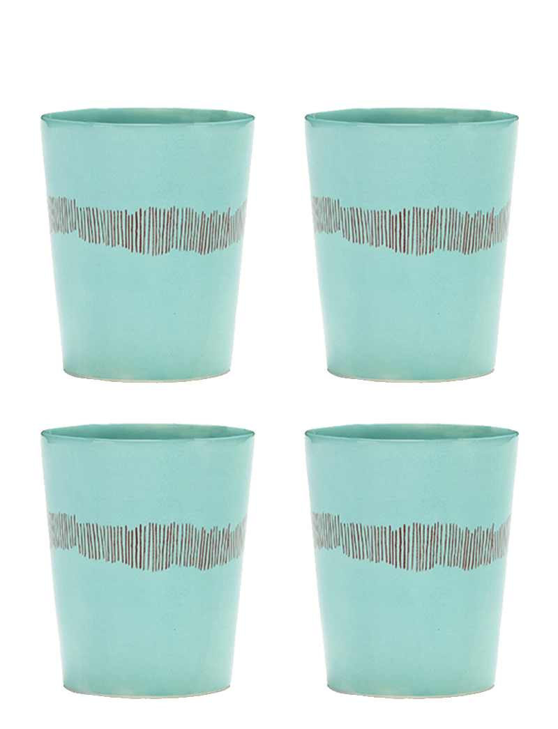 Serax - TEA CUP 33CL AZURE-STRIPES RED FEAST BY OTTOLENGHI SET/4 - nach preis einkaufen - blue - 0
