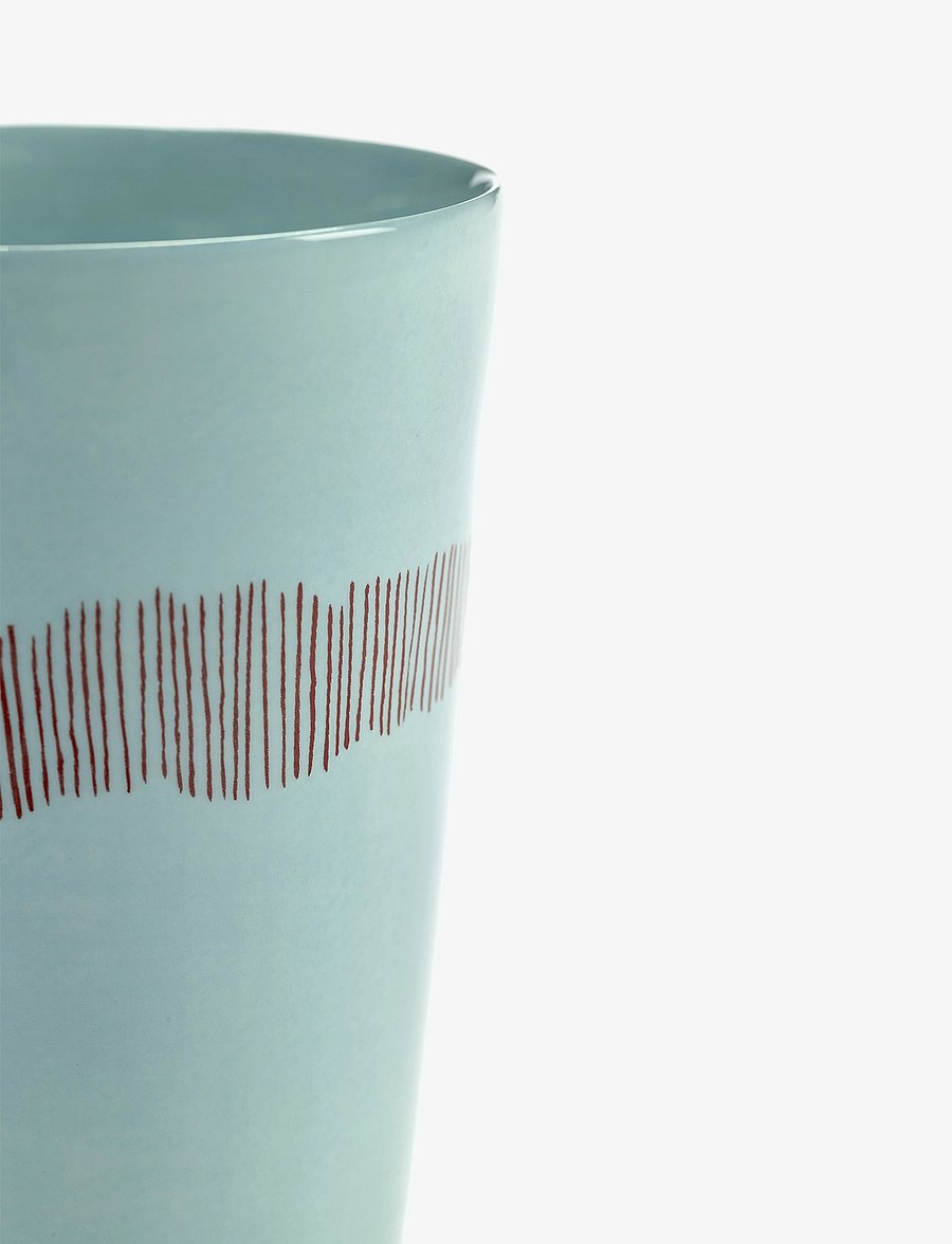 Serax - TEA CUP 33CL AZURE-STRIPES RED FEAST BY OTTOLENGHI SET/4 - teetassid - blue - 3