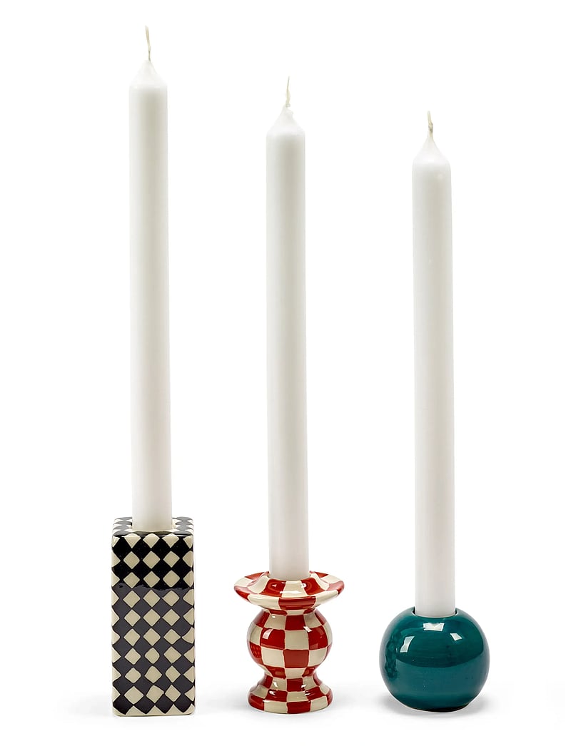 Serax - CANDLE HOLDER N°1 BLACK WHITE set/4 - candlesticks - black - 4