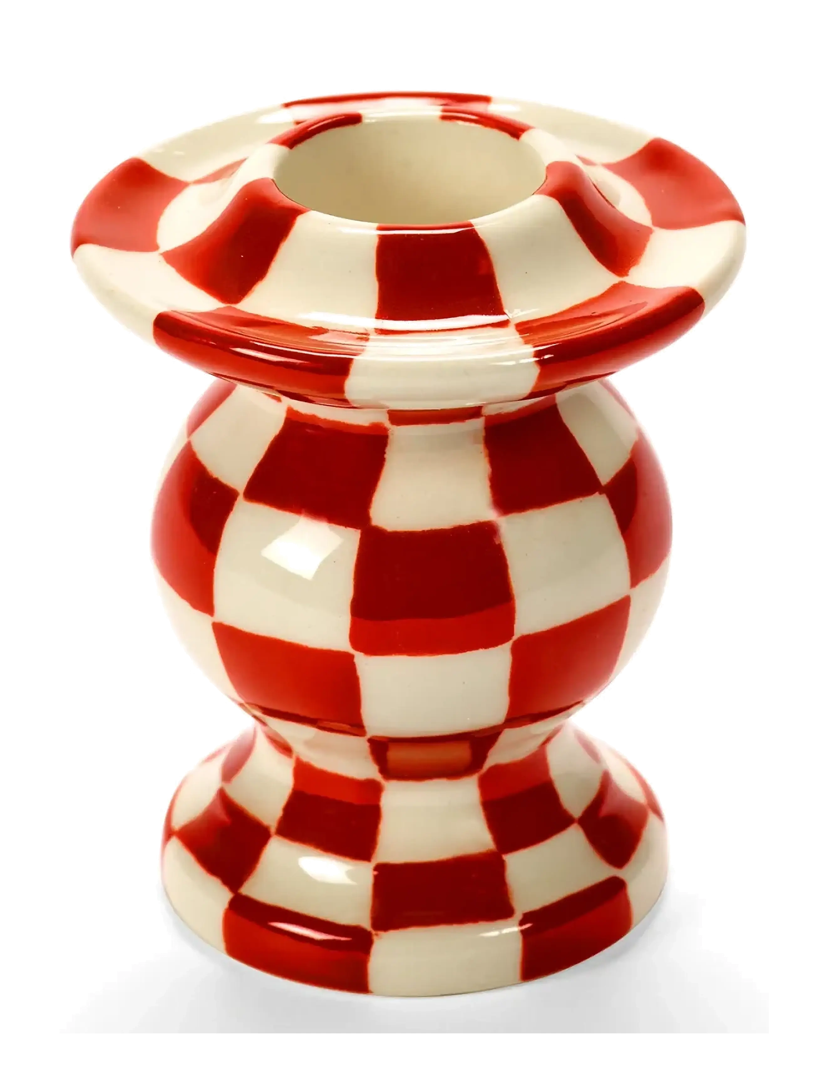 Serax Candle Holder N°2 Red White Set/4, Lysestage, Rød, Str: 7 CM