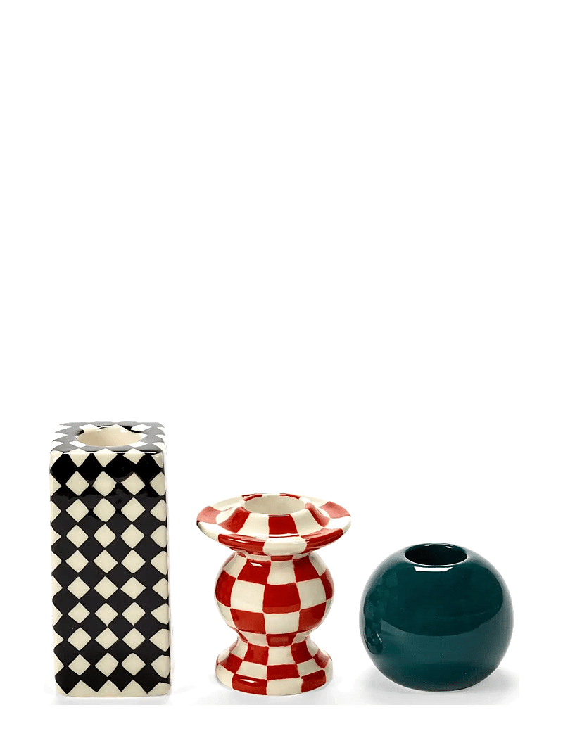 Serax - CANDLE HOLDER N°2 RED WHITE set/4 - kerzenständer - red - 2