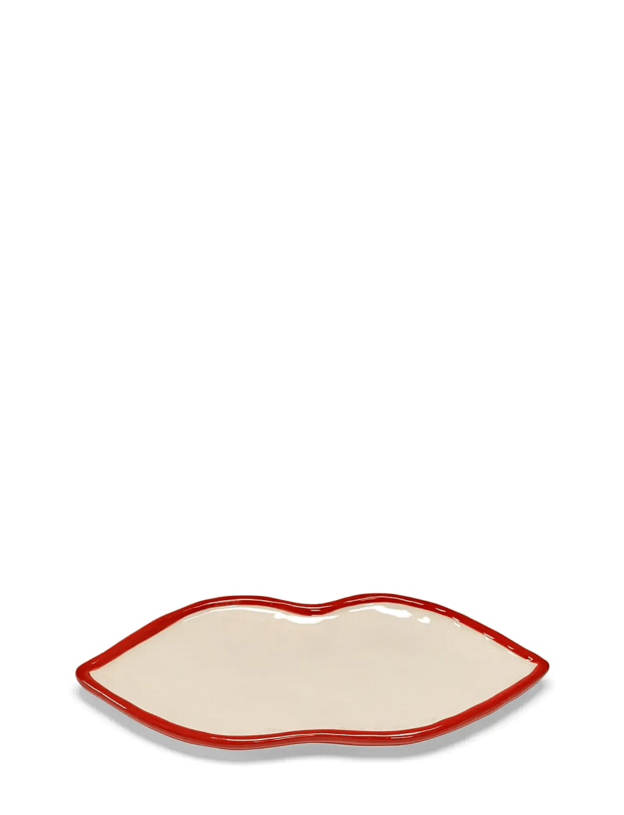 Serax - SERVING DISH M RED WHITE set/4 - servierplatten - red - 0