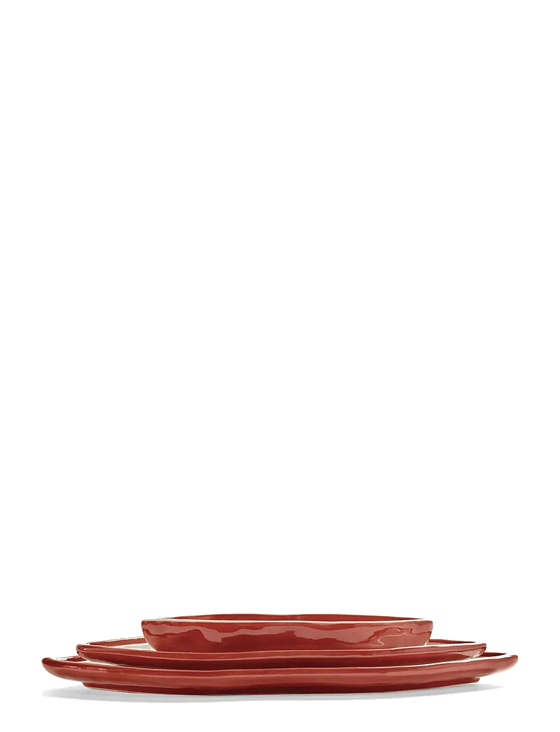 Serax - SERVING DISH M RED WHITE set/4 - servierplatten - red - 1