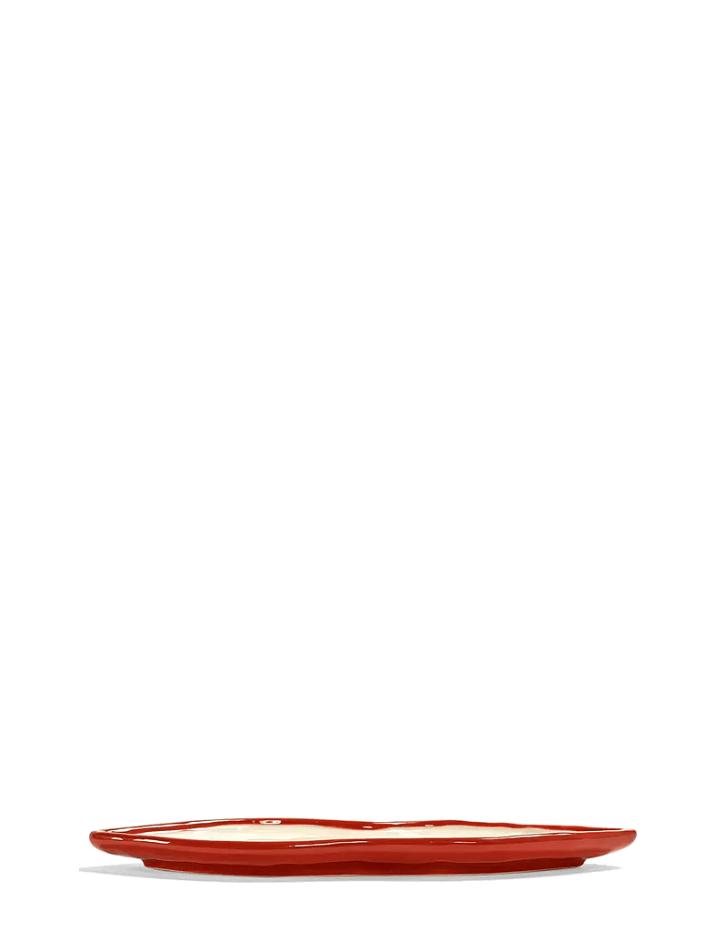 Serax - SERVING DISH M RED WHITE set/4 - servierplatten - red - 2