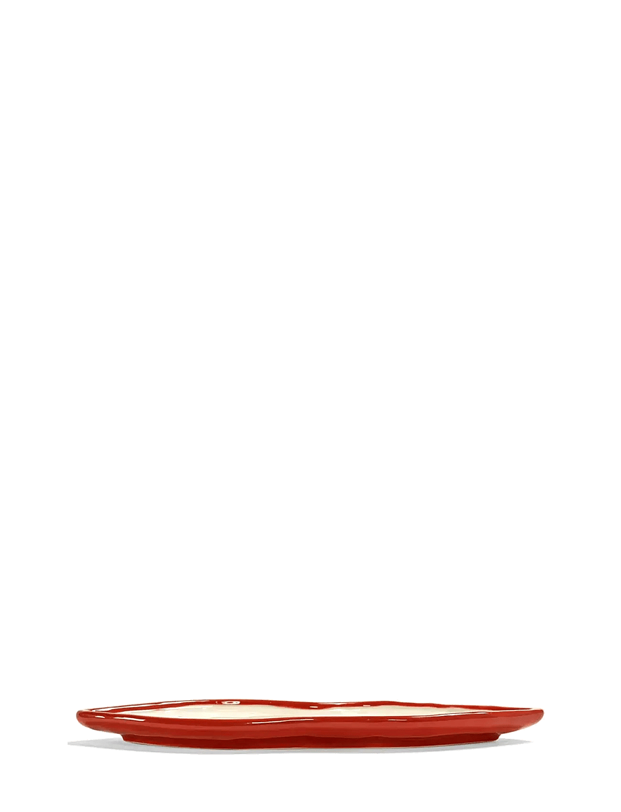 Serax - SERVING DISH M RED WHITE set/4 - servierplatten - red - 2
