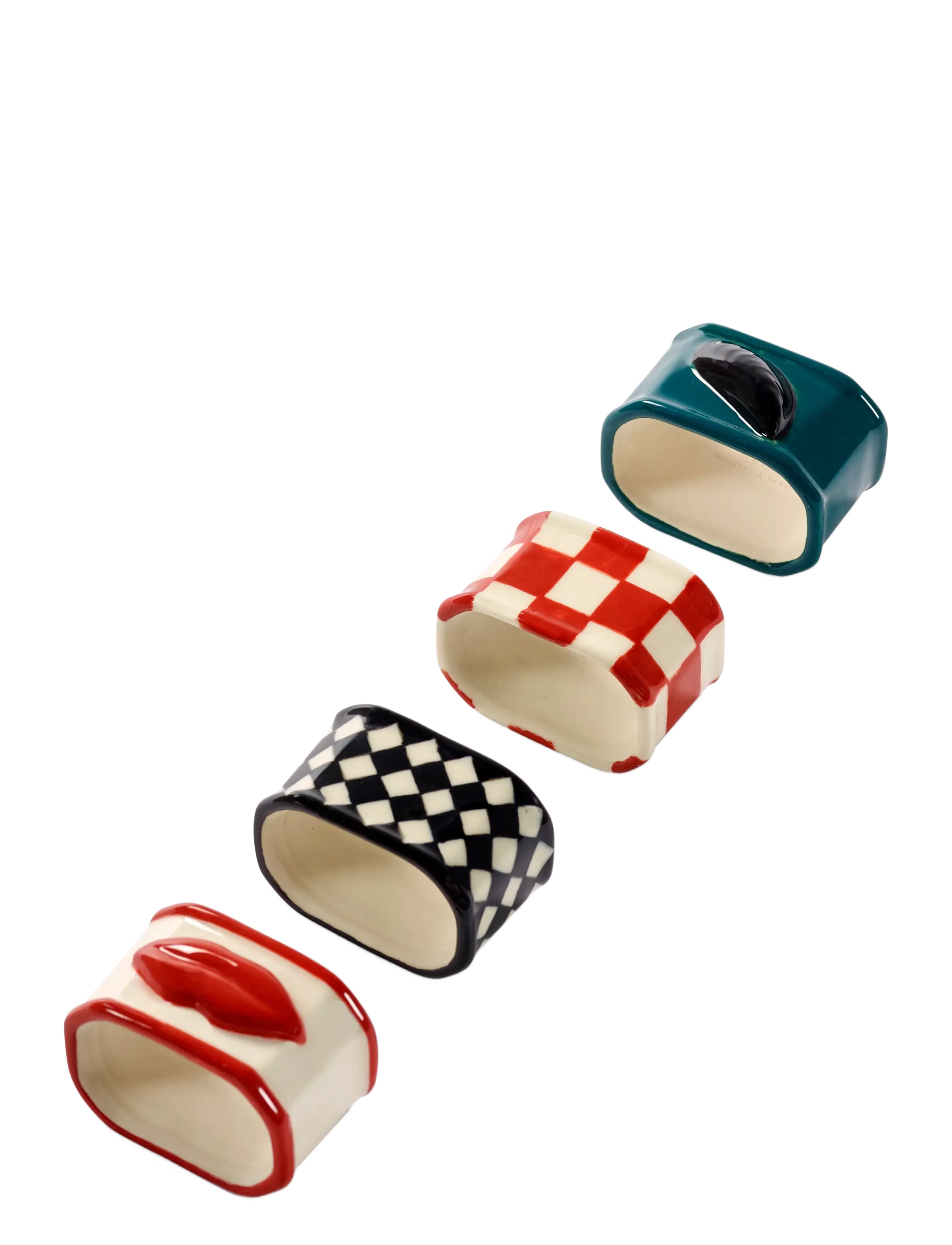 Serax Napkin Ring Mix Set/4, One Size, Dining & Table Accessories, Mehrfarbig/gemustert - Rings Holders, Homeware