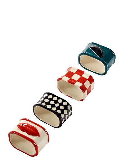 Serax NAPKIN RING MIX SET/4 - Salvrätikute rõngad ja hoidikud - MIX / multi