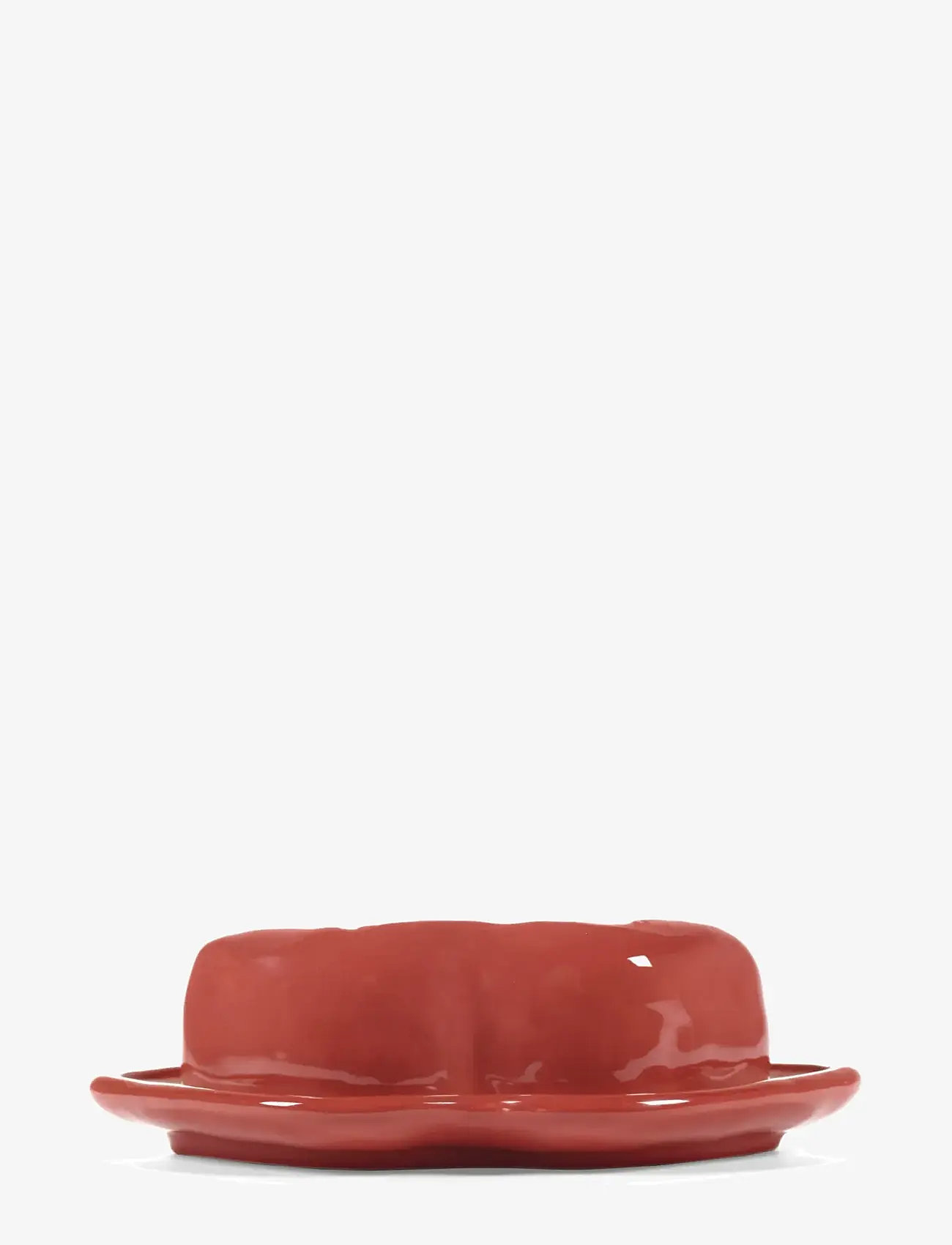 Serax - DISH WITH LID RED WHITE LIPS - brickor - red - 3