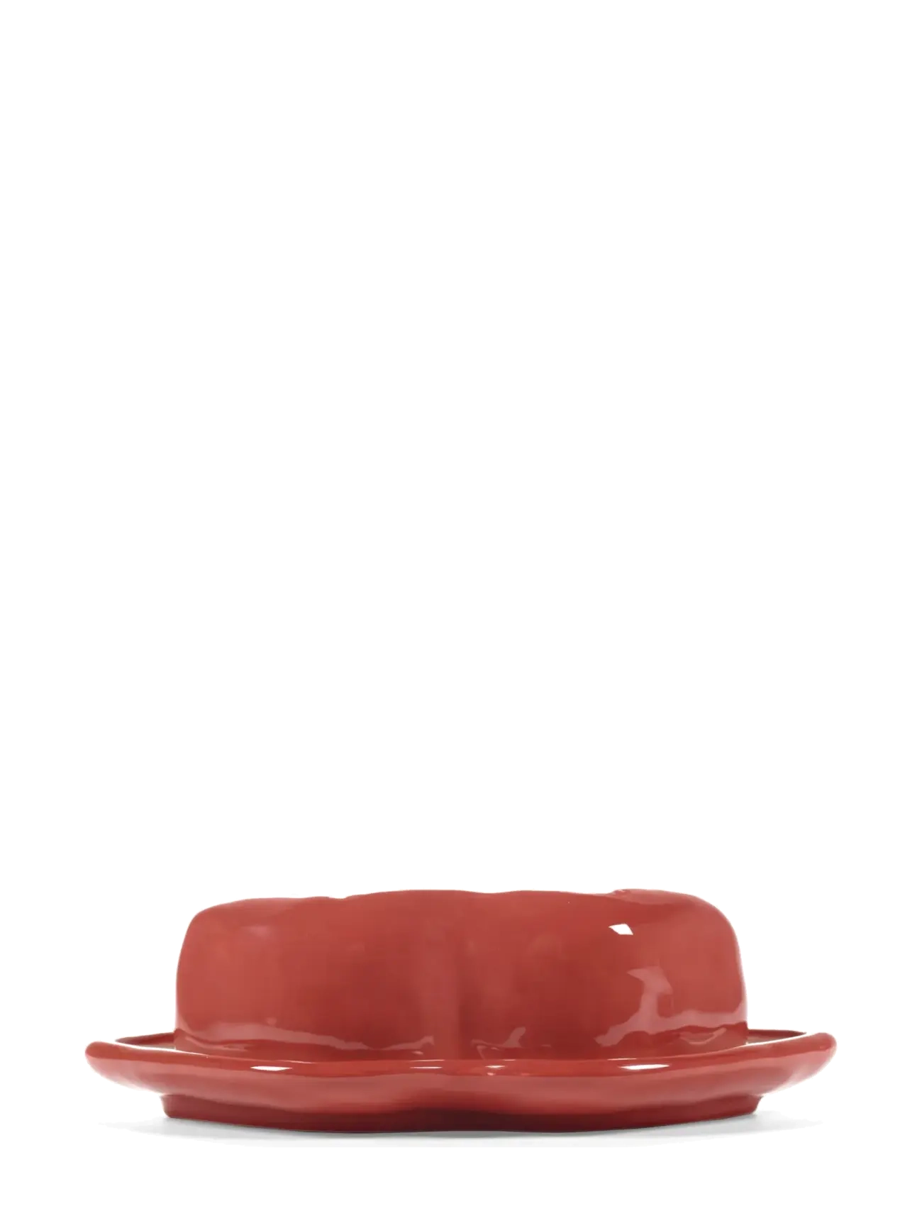 Serax - DISH WITH LID RED WHITE LIPS - bakkar - red - 3