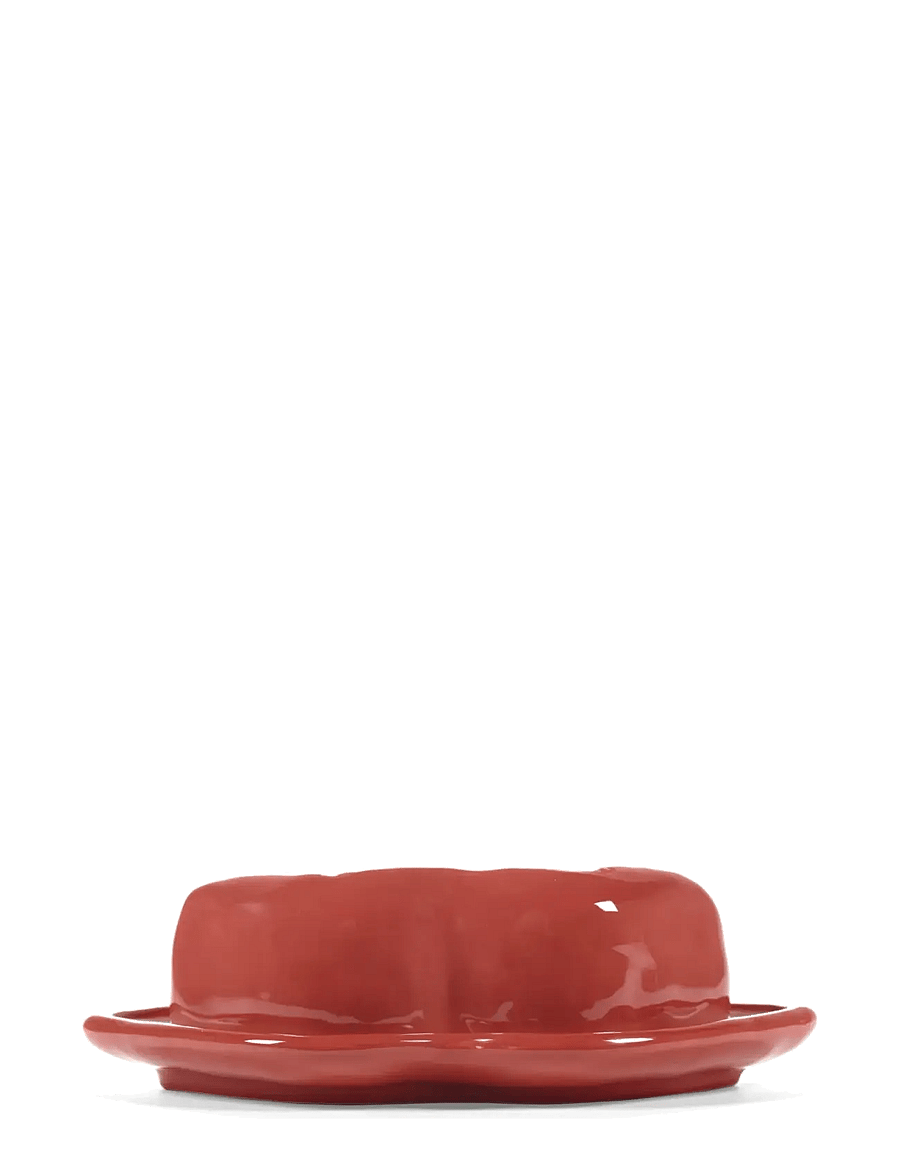 Serax - DISH WITH LID RED WHITE LIPS - plateaux - red - 3