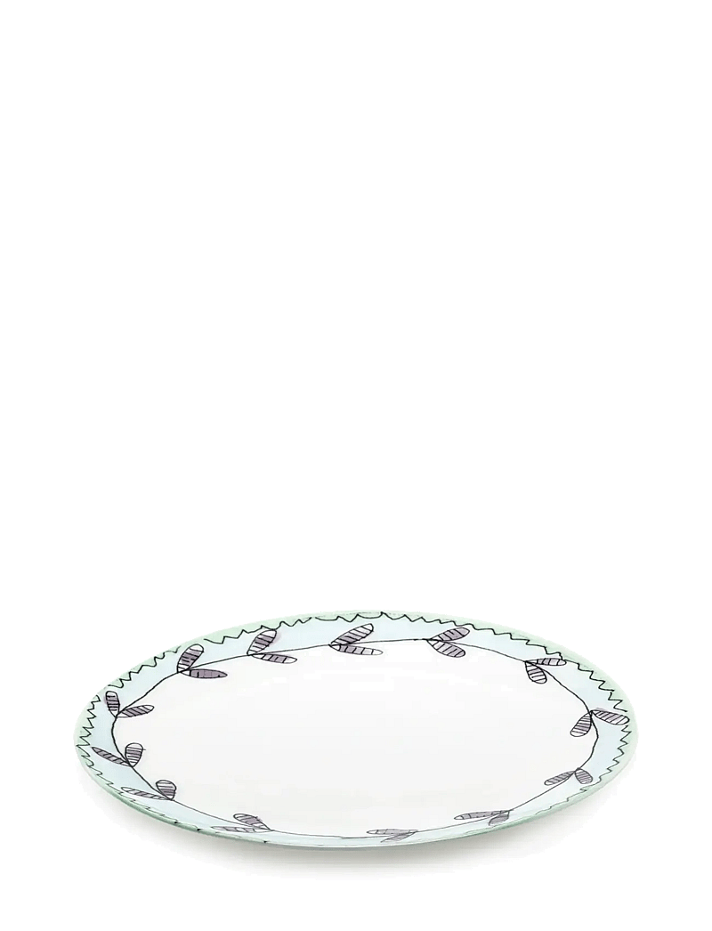 Serax - PLATE M BLOSSOM MILK MF set/2 - nach preis einkaufen - pink green - 0