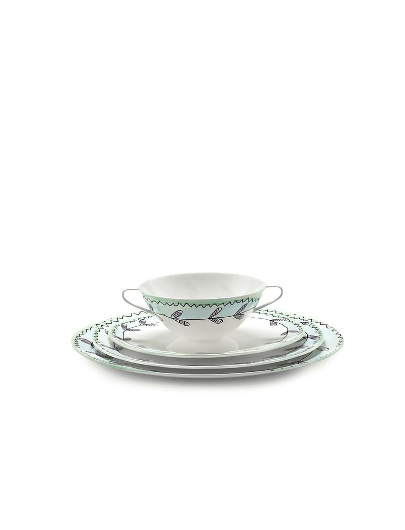 Serax - PLATE M BLOSSOM MILK MF set/2 - nach preis einkaufen - pink green - 3