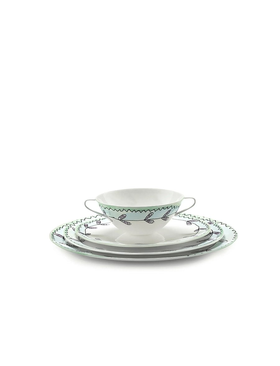 Serax - PLATE M ANEMONE MILK MF set/2 - praetaldrikud - pink green - 0
