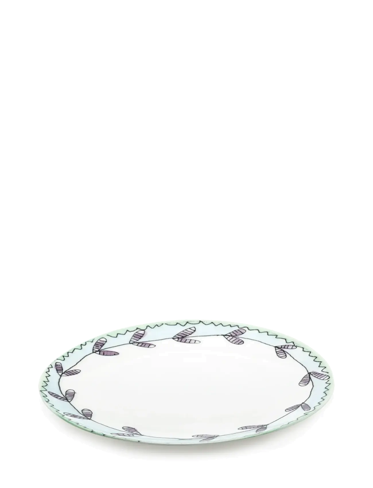 PLATE M BLOSSOM MILK MF set/2 - RED BLUE