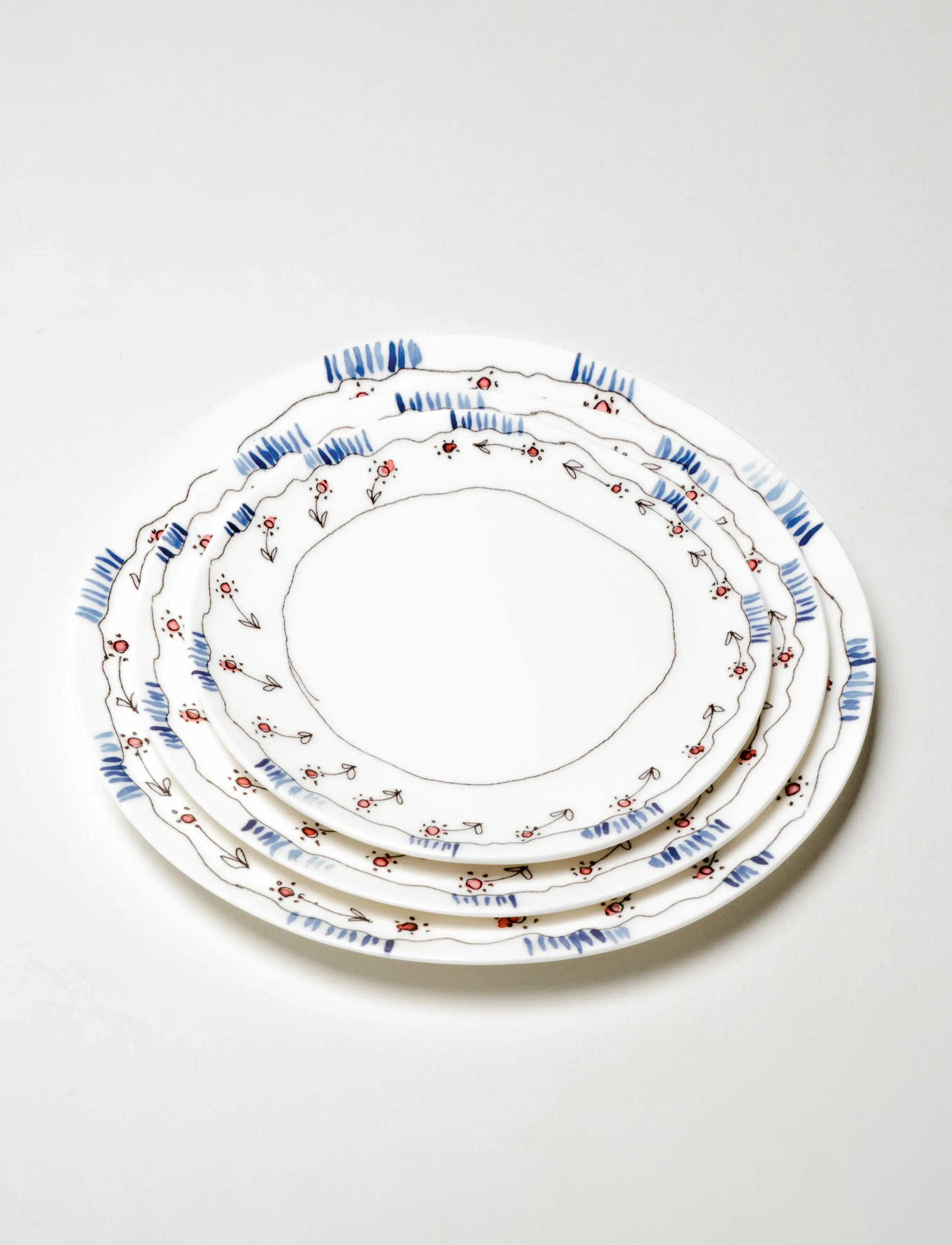 Serax - PLATE M ANEMONE MILK MF set/2 - speiseteller - red blue - 0