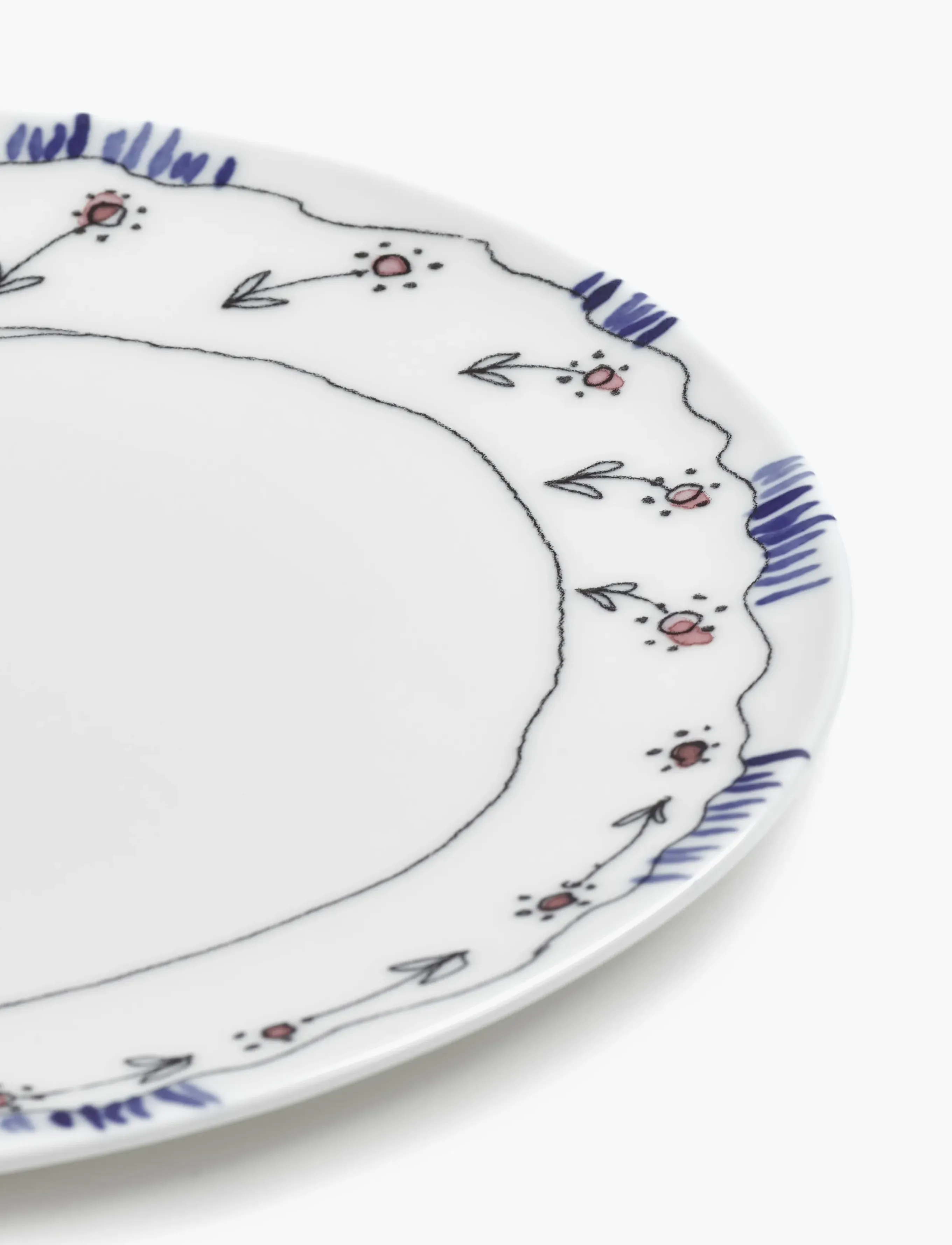 Serax - PLATE M ANEMONE MILK MF set/2 - speiseteller - red blue - 4