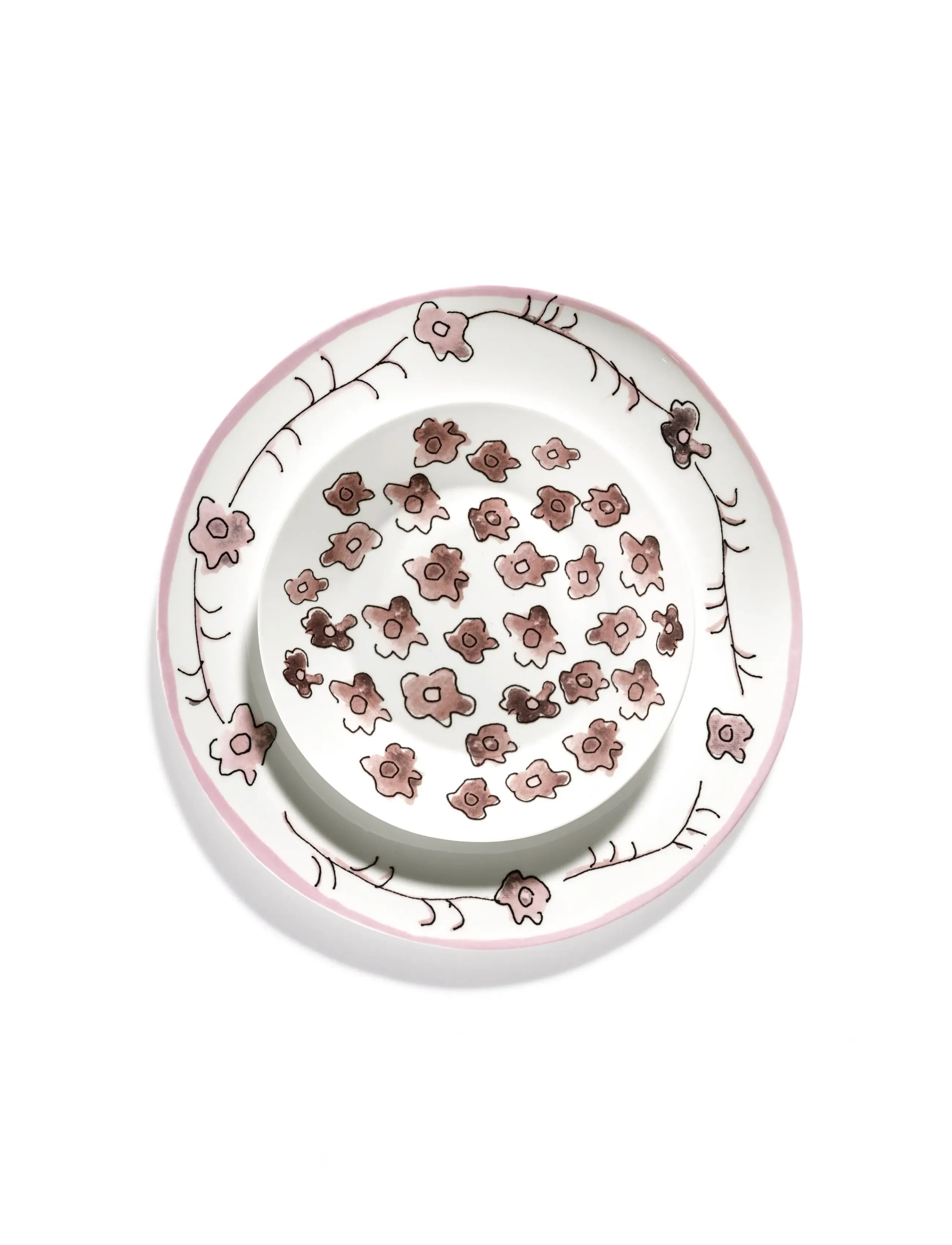 Serax Plate L Mirtillo Nude Mf Set/2, Ø 28 cm, White, Tallerkener > Middagstallerkener, Unisex
