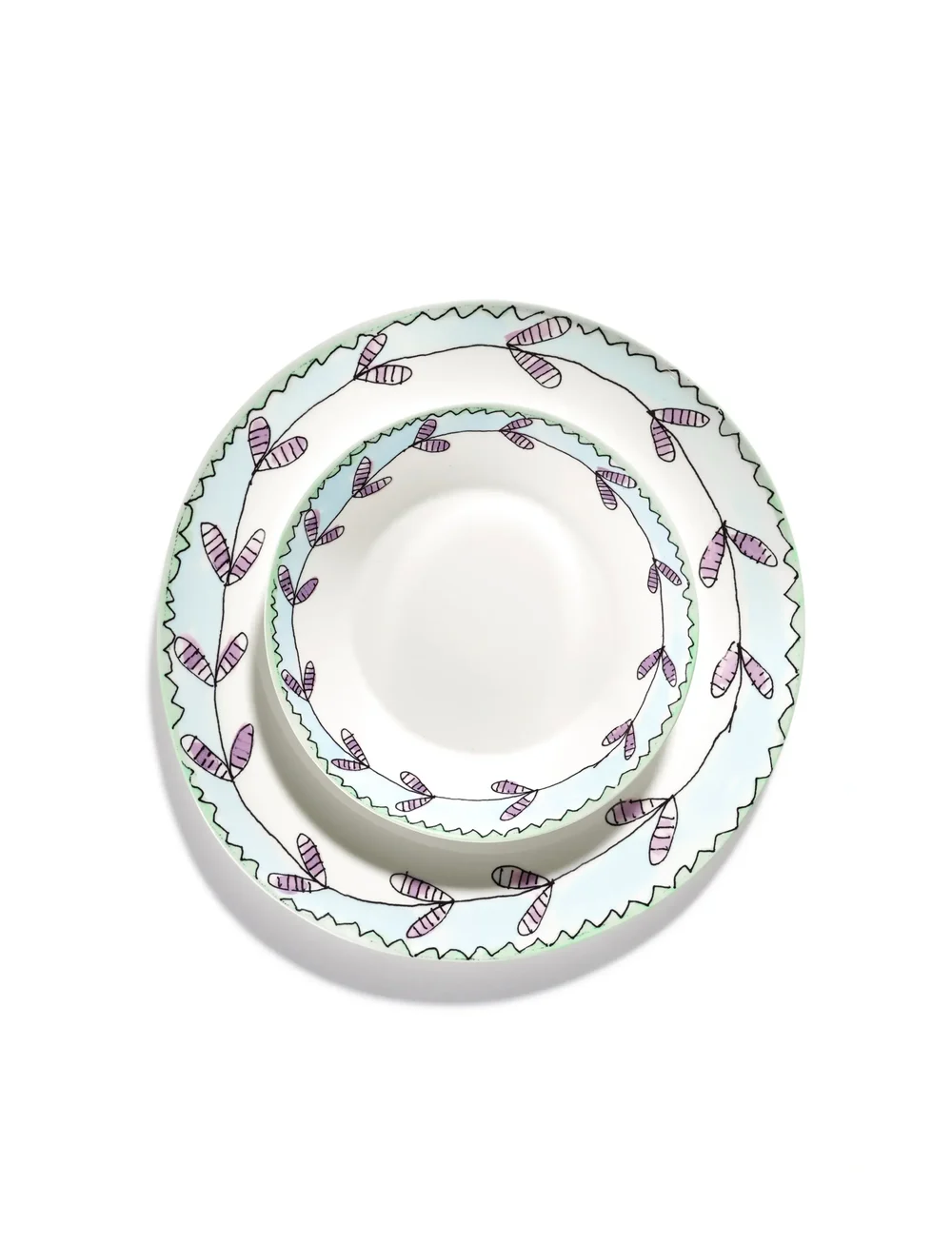 Serax - PLATE L MIRTILLO NUDE MF set/2 - speiseteller - pink blue - 3