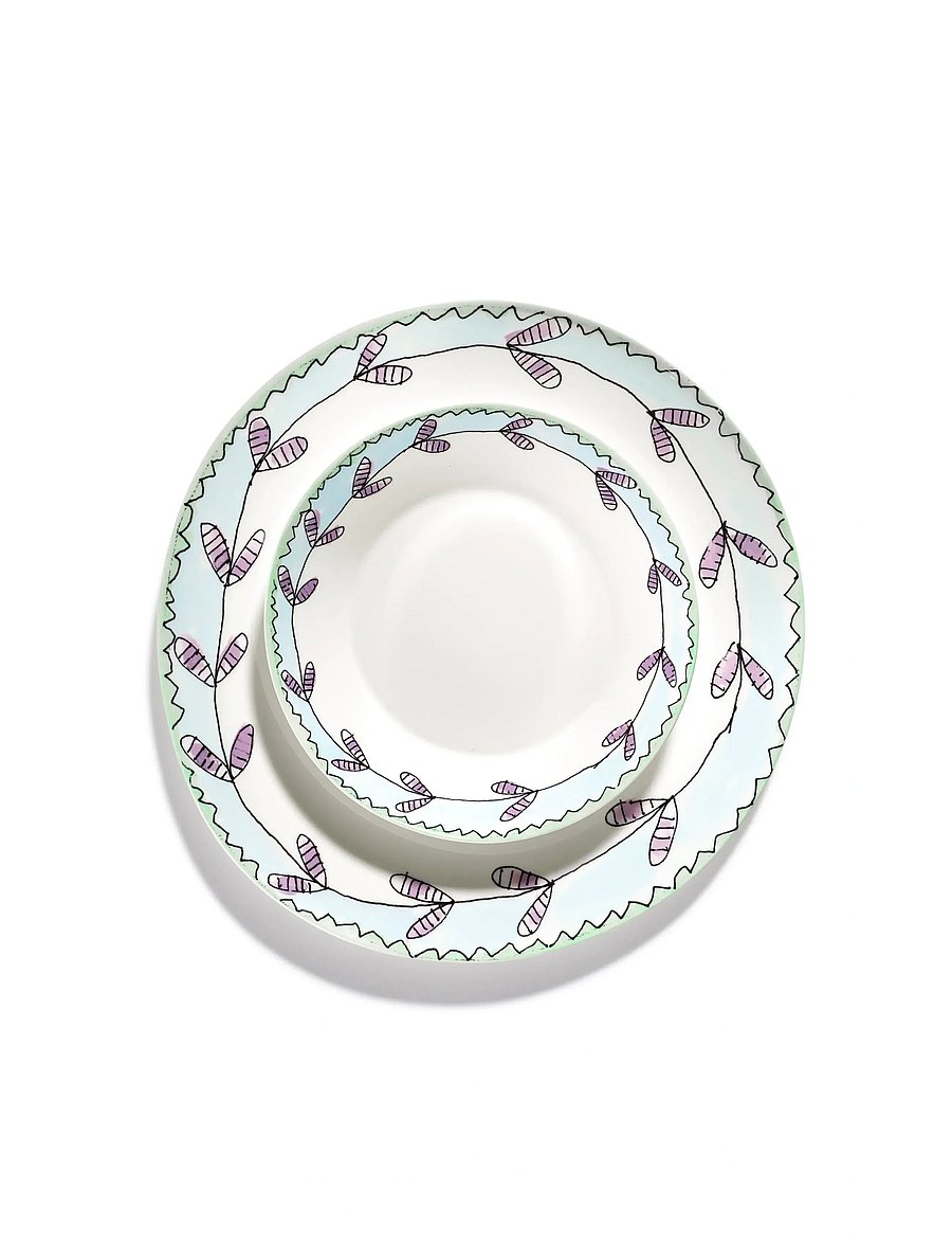 Serax - PLATE L MIRTILLO NUDE MF set/2 - speiseteller - pink green - 0