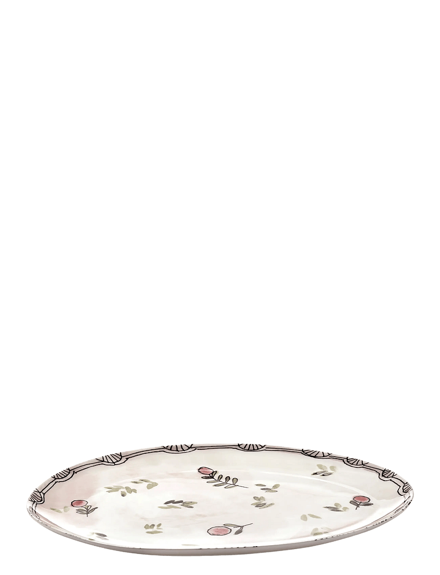 Serax - Serax Marni Midnight Flowers Oval Plate °2 S Mirtillo nude - vaagnad ja roogade serveerimisalused - pink green - 0