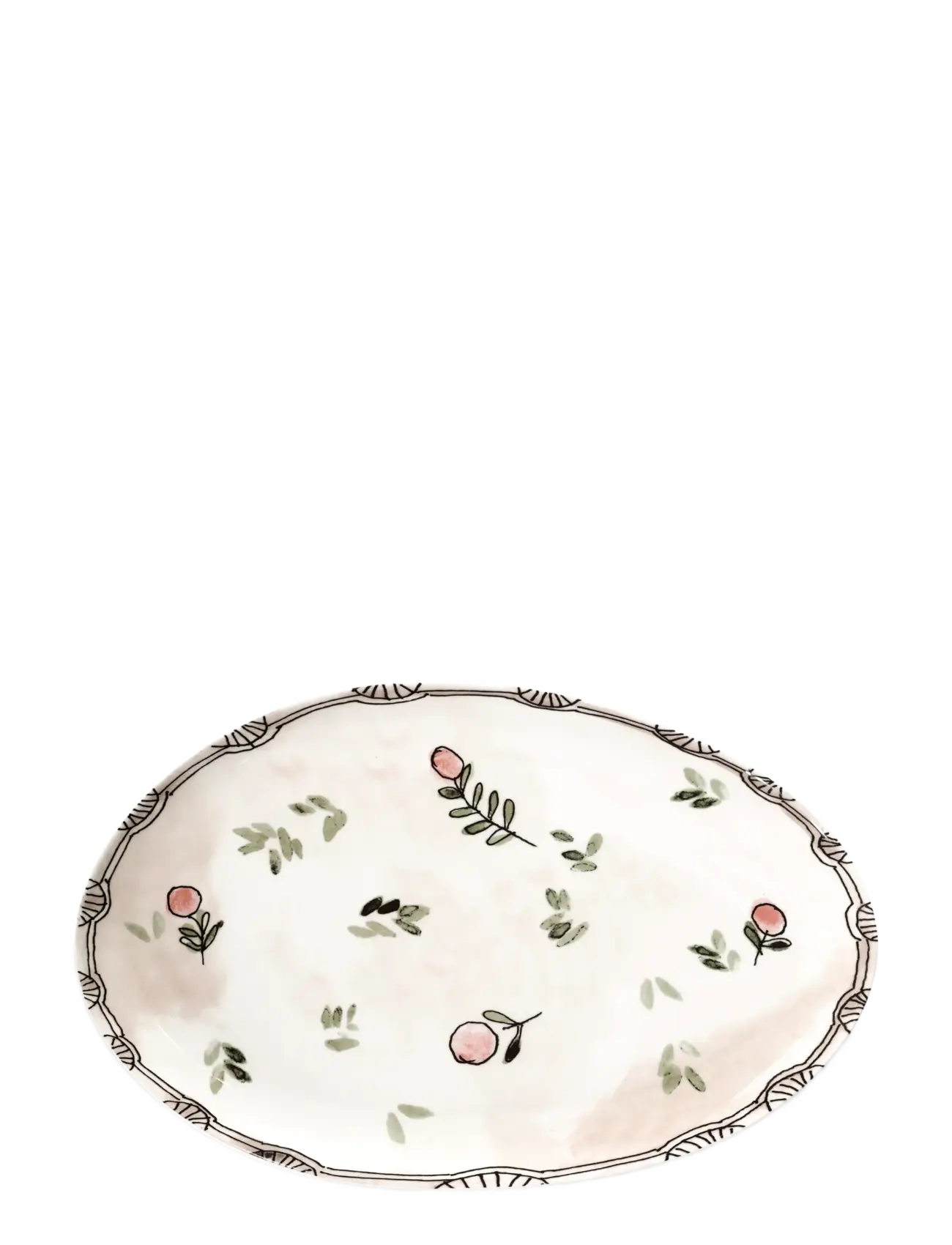 Serax - Serax Marni Midnight Flowers Oval Plate °2 S Mirtillo nude - servierplatten - pink green - 1