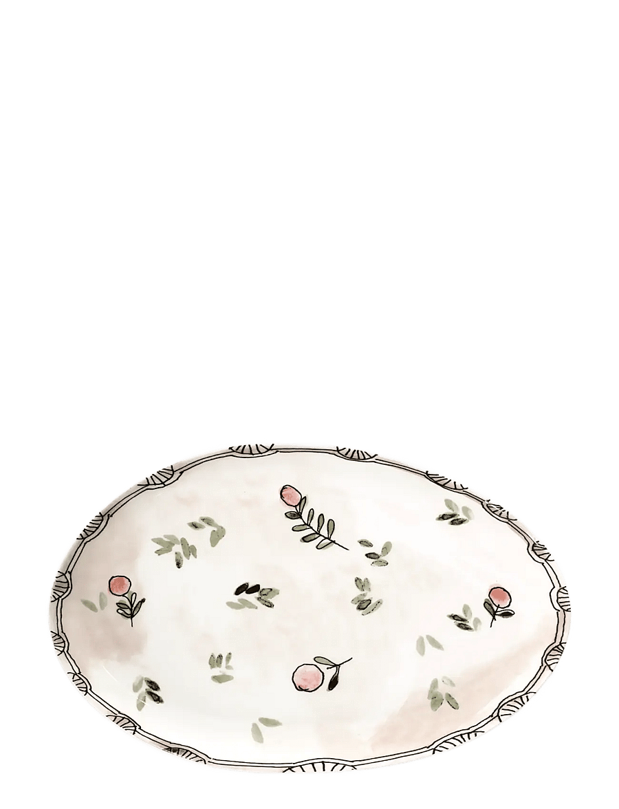 Serax - Serax Marni Midnight Flowers Oval Plate °2 S Mirtillo nude - vaagnad ja roogade serveerimisalused - pink green - 1