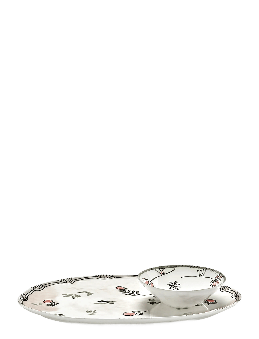 Serax - Serax Marni Midnight Flowers Oval Plate °2 S Mirtillo nude - vaagnad ja roogade serveerimisalused - pink green - 5