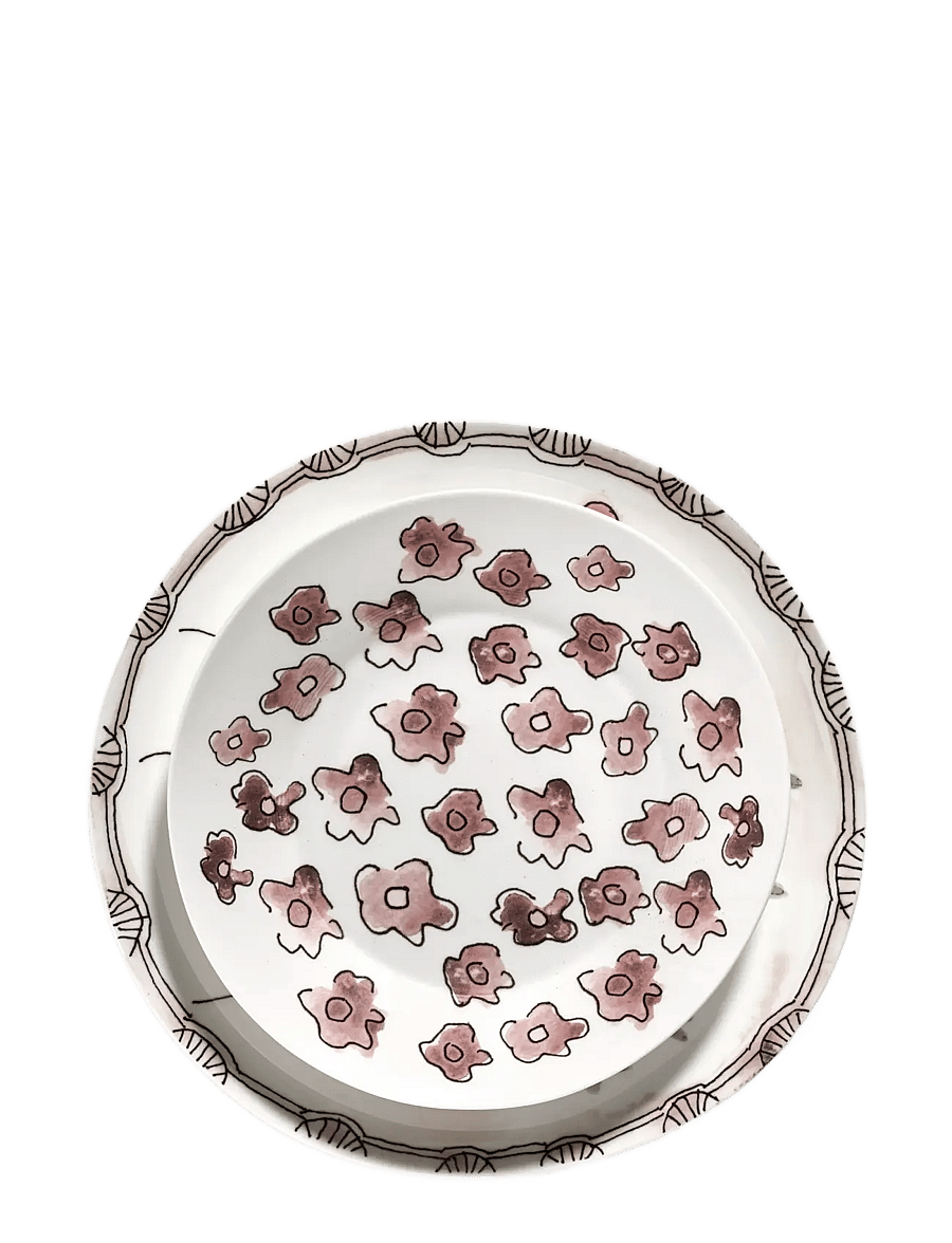 Serax - DEEP PLATE M DARK VIOLA MF set/2 - speiseteller - pink - 2