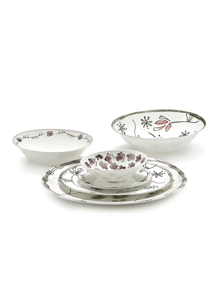 Serax - LOW BOWL S DARK VIOLA MF set/2 - müslischalen - pink - 0
