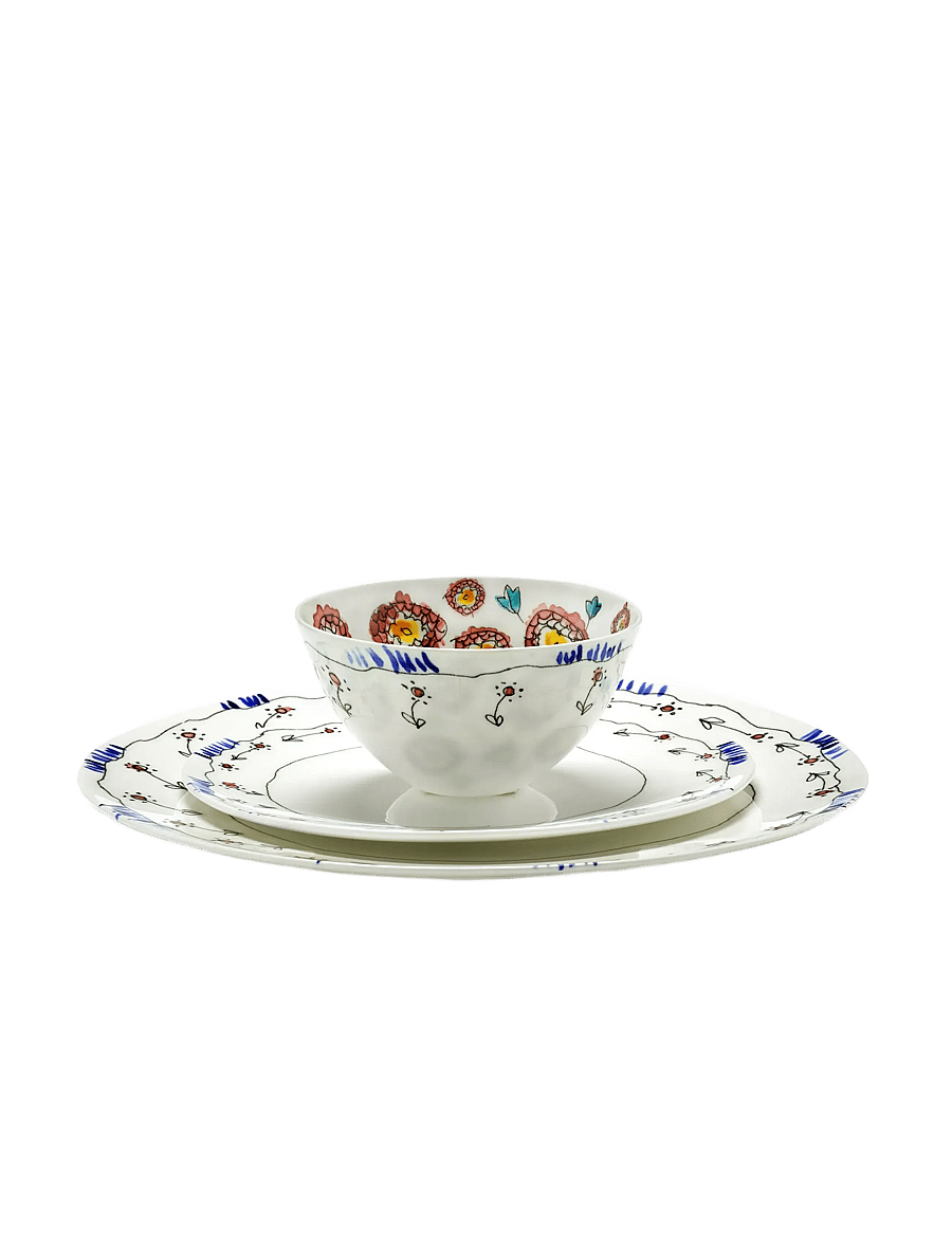 Serax - BOWL S ANEMONE MILK MF set/2 - red blue - 4