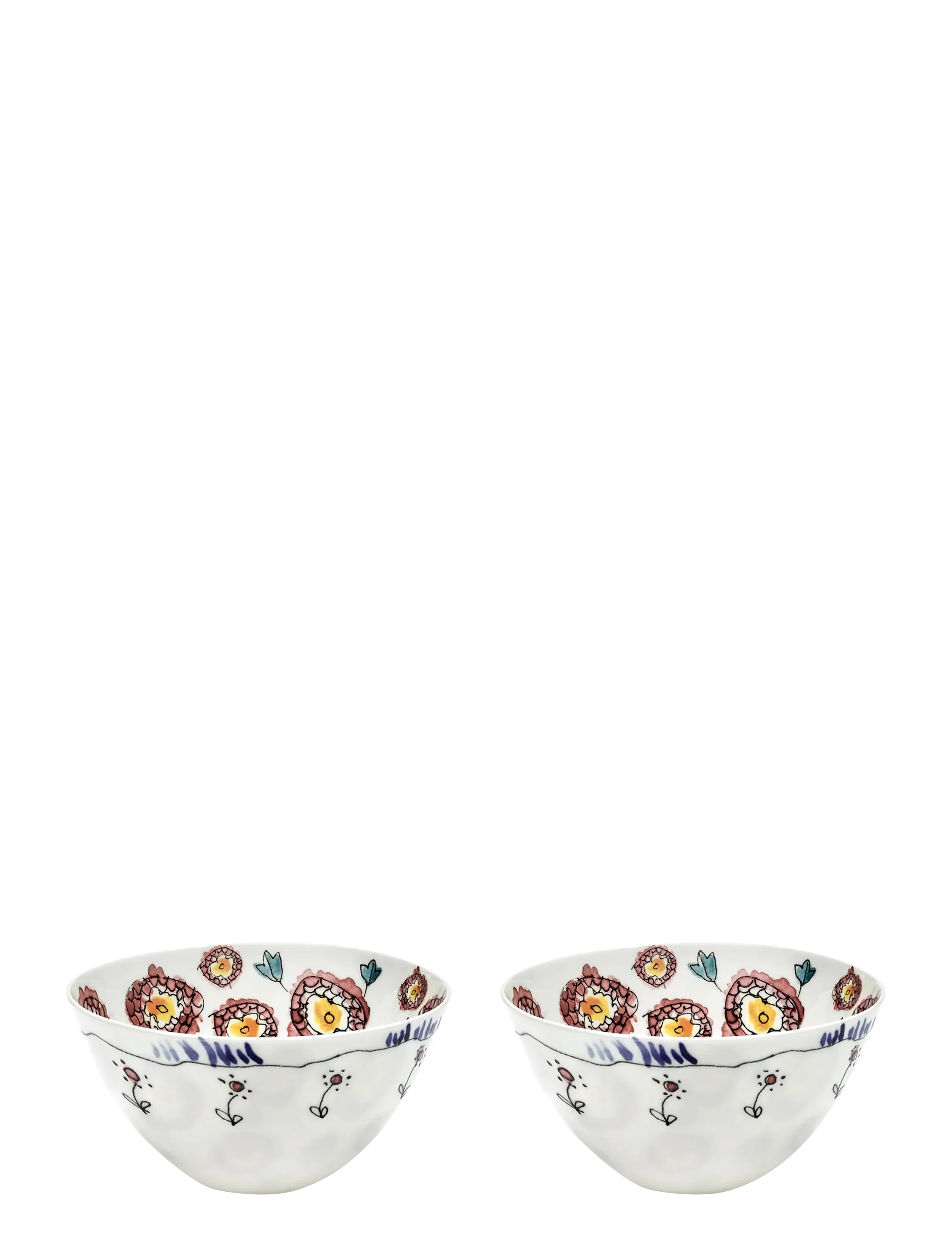 Serax BOWL S ANEMONE MILK MF set/2 - Deals - RED BLUE / multi