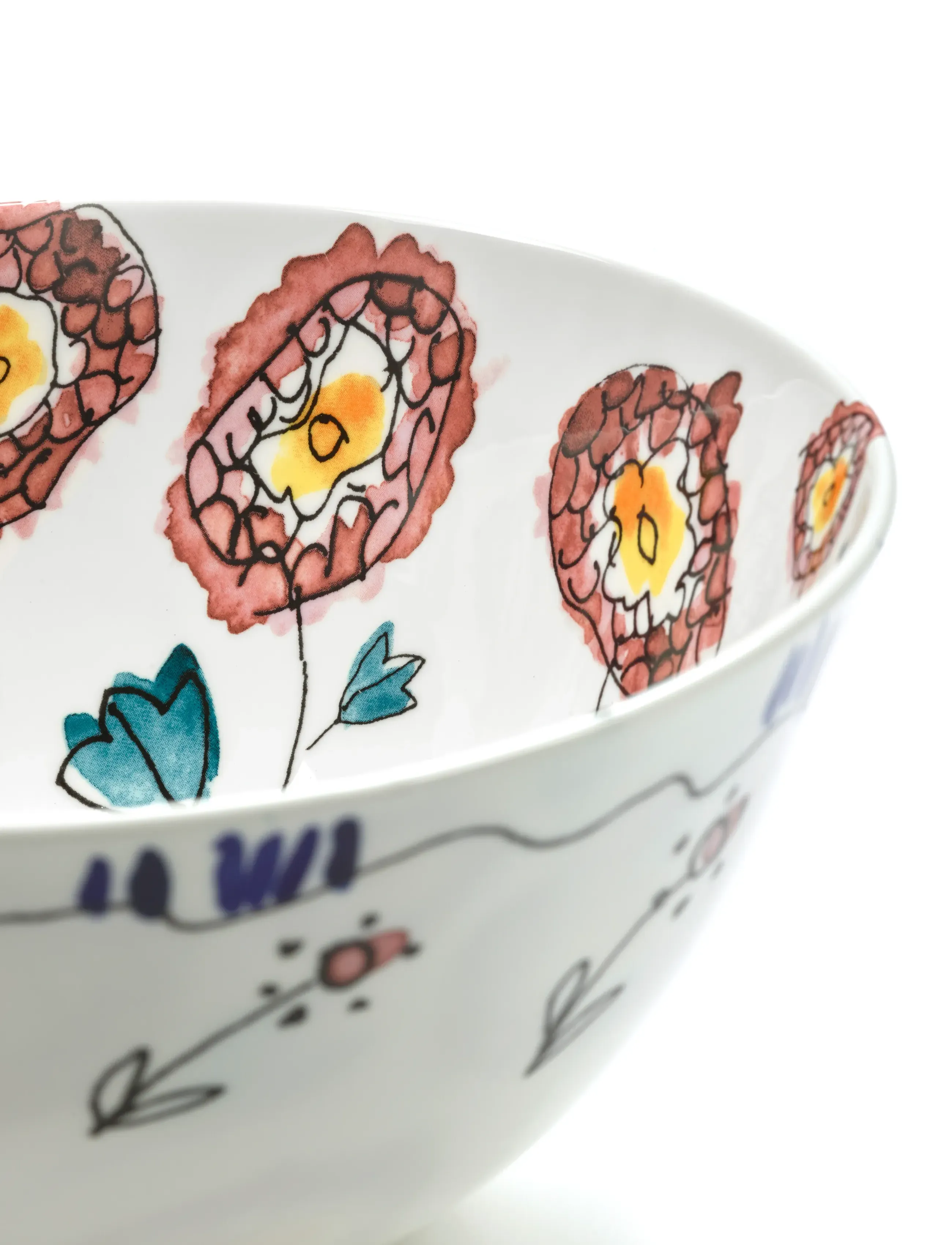 Serax - BOWL S ANEMONE MILK MF set/2 - tarjoilukulhot - red blue - 5
