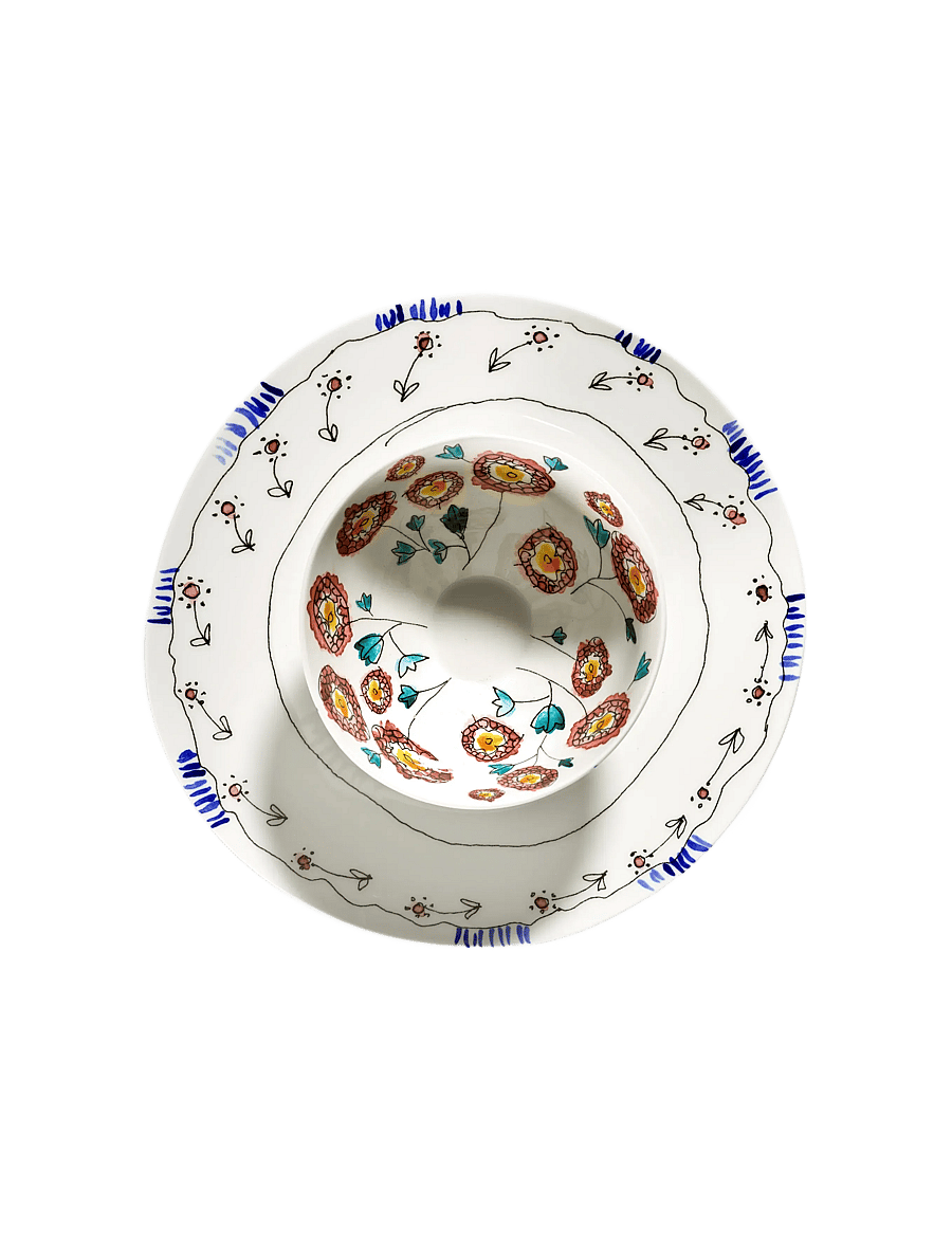 Serax - BOWL M ANEMONE MILK MF set/2 - serveerimisnõud - red blue - 0